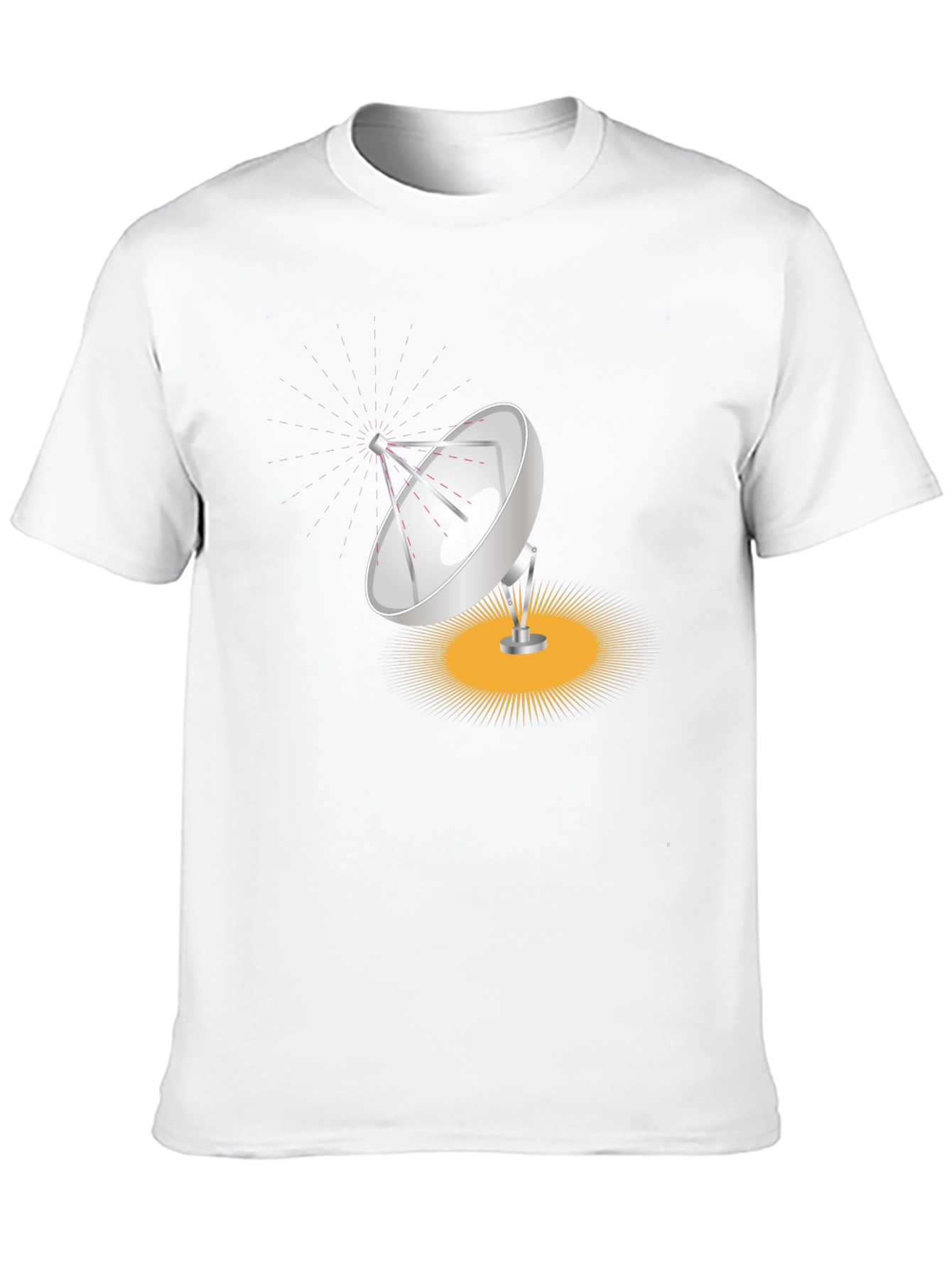 Satellite Dish Graphic Tee - Modern Black T-Shirt