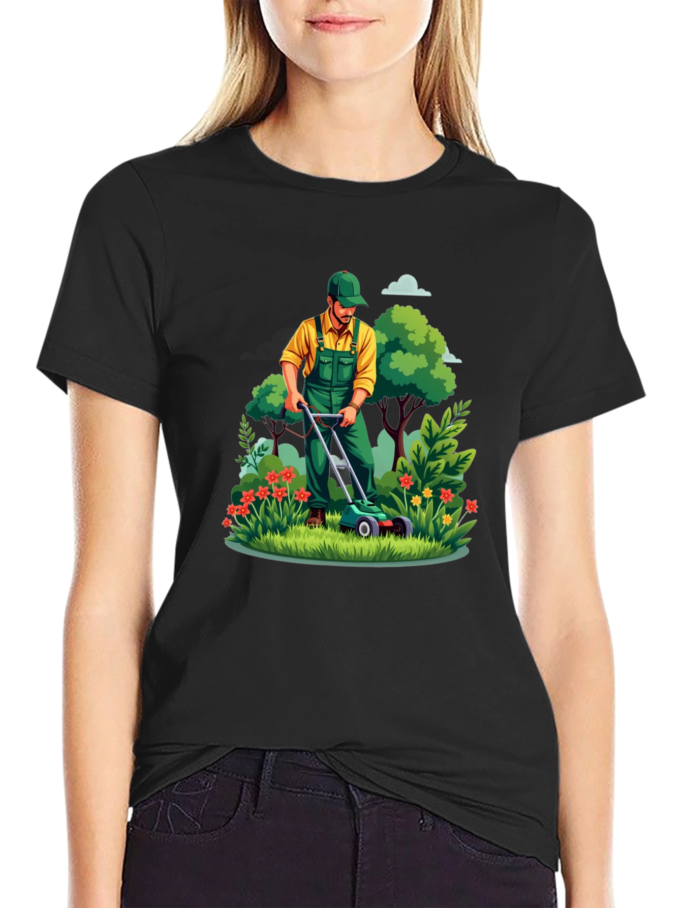Gardener T-Shirt - Lawn Mowing Graphic Tee