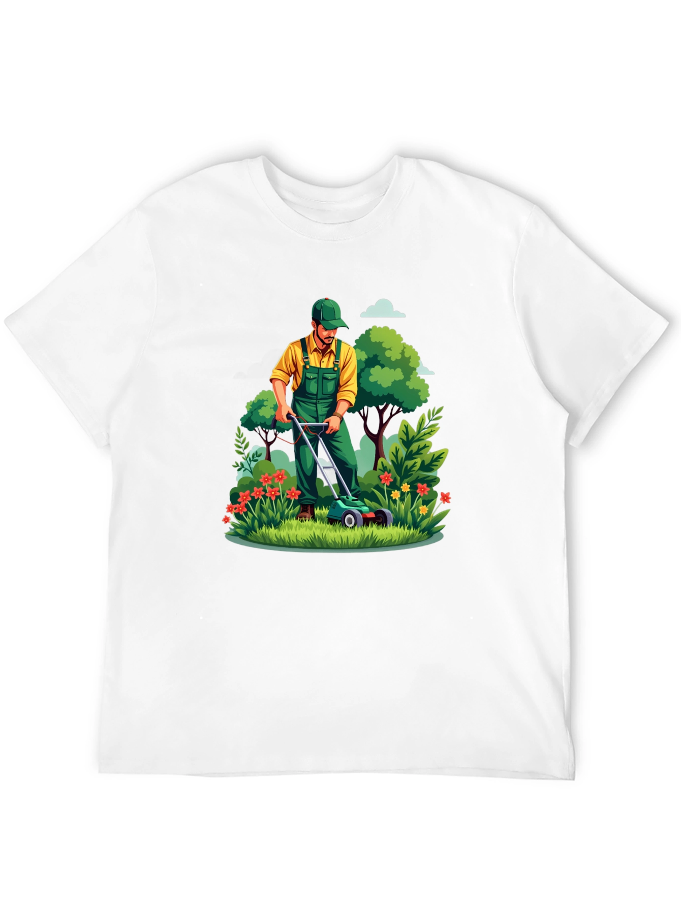 Gardener T-Shirt - Lawn Mowing Graphic Tee