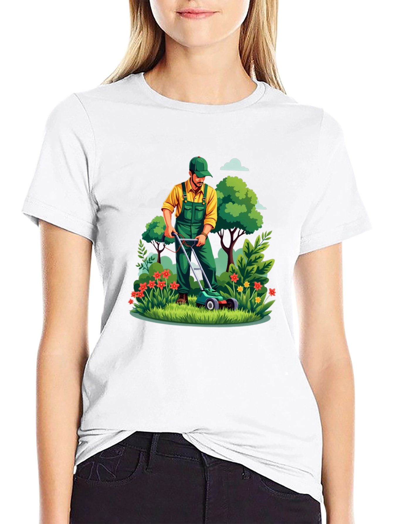 Gardener T-Shirt - Lawn Mowing Graphic Tee