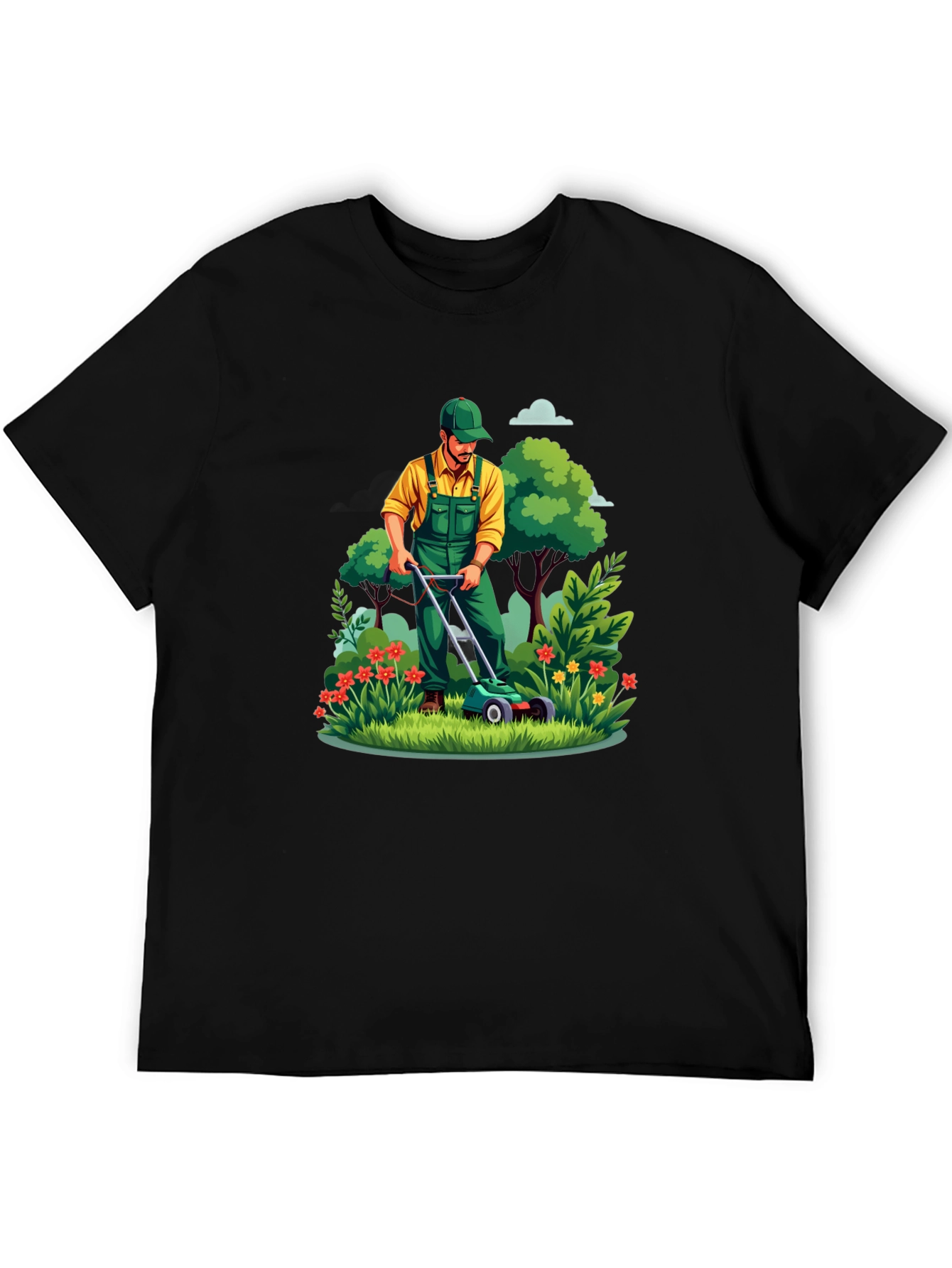 Gardener T-Shirt - Lawn Mowing Graphic Tee