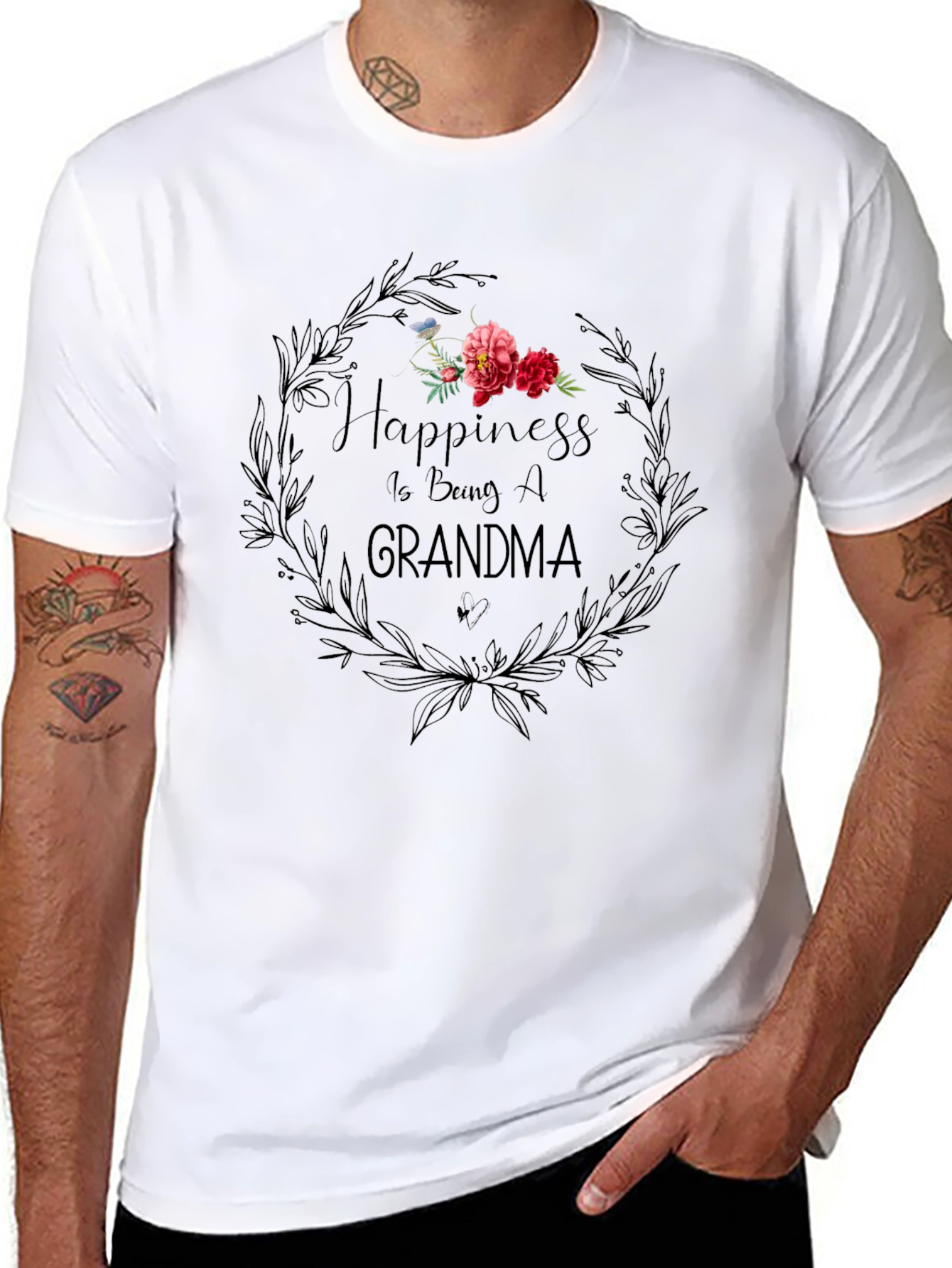 Happiness is Being a Grandma Graphic T-Shirt