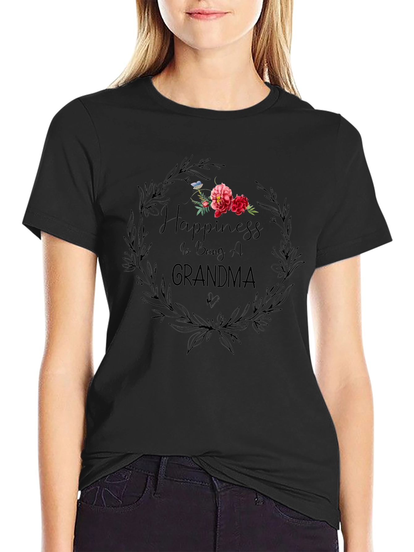 Happiness is Being a Grandma Graphic T-Shirt