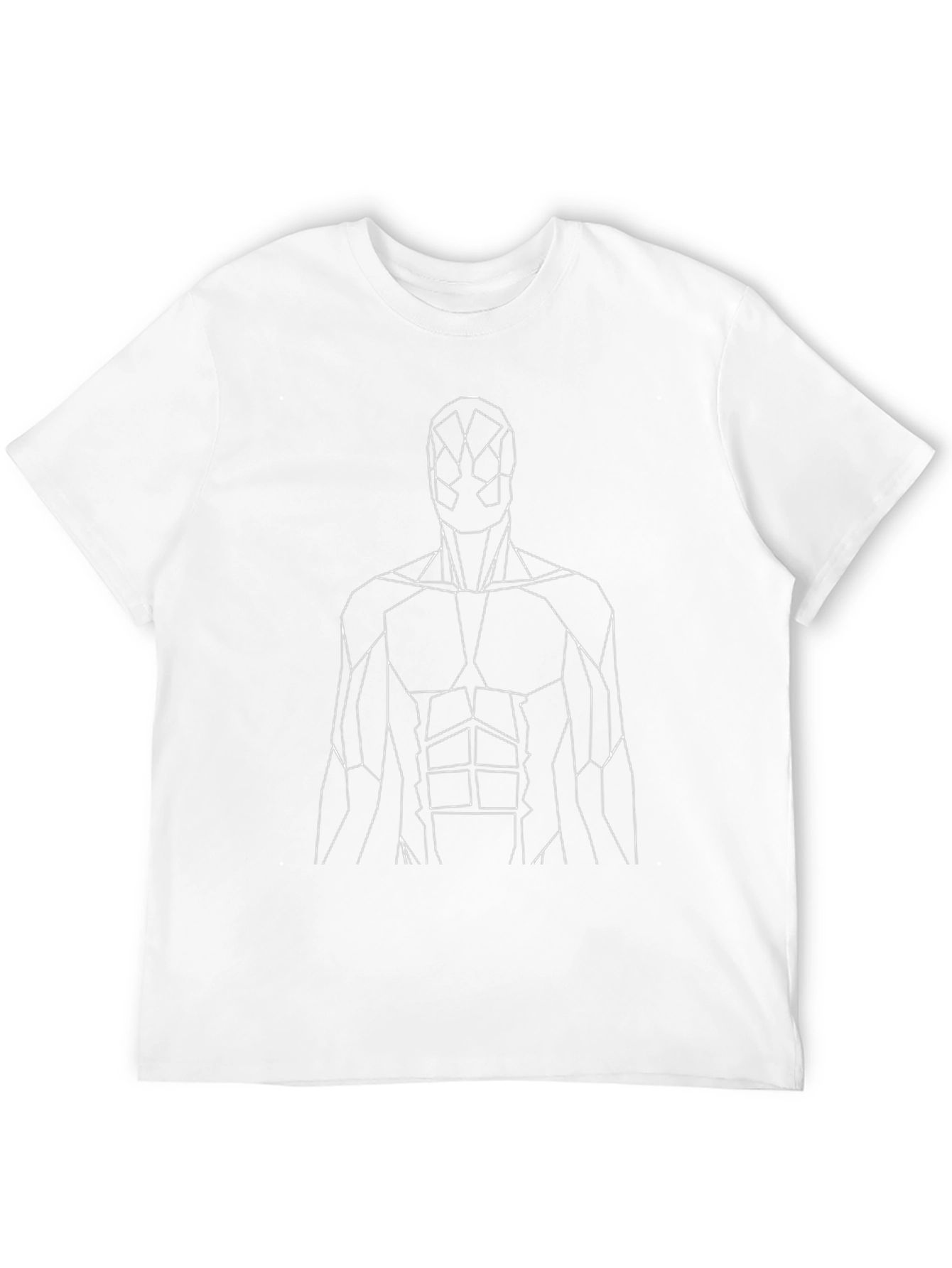 Geometric Superhero Graphic Tee - Black