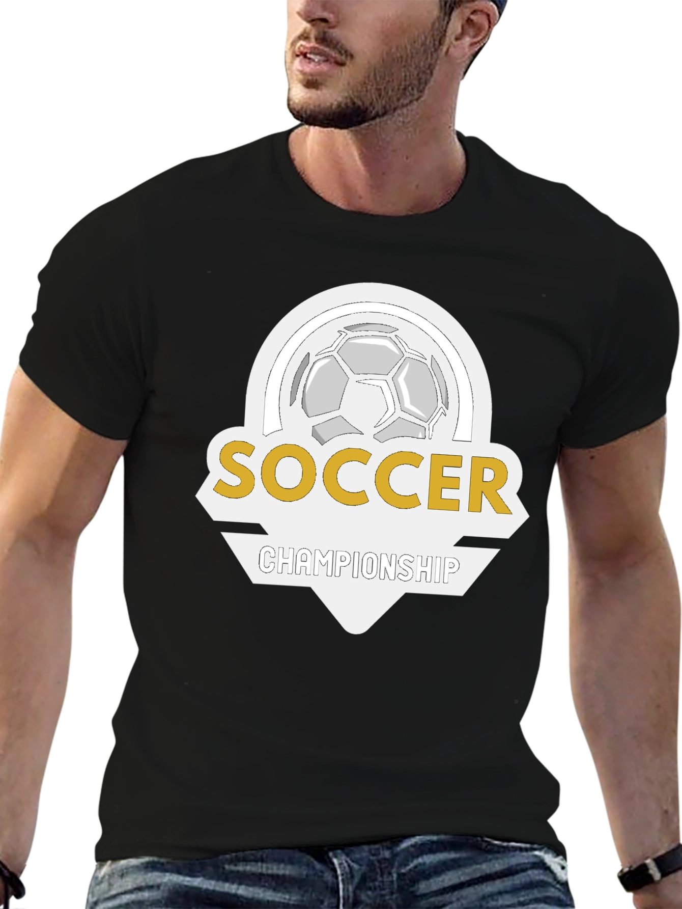 Soccer Championship T-Shirt - Black