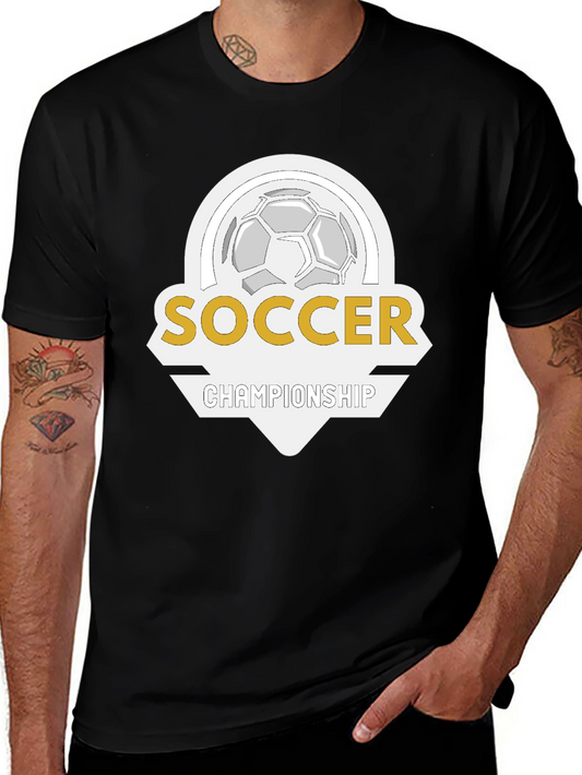 Soccer Championship T-Shirt - Black