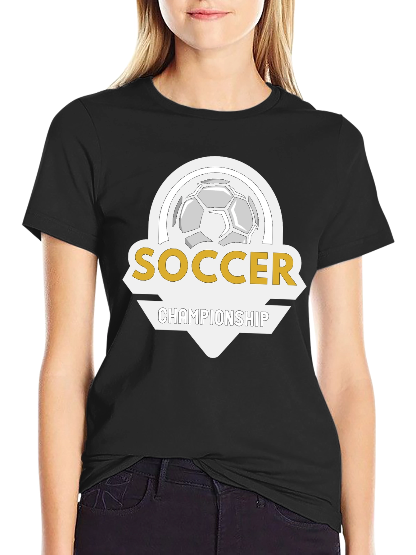 Soccer Championship T-Shirt - Black