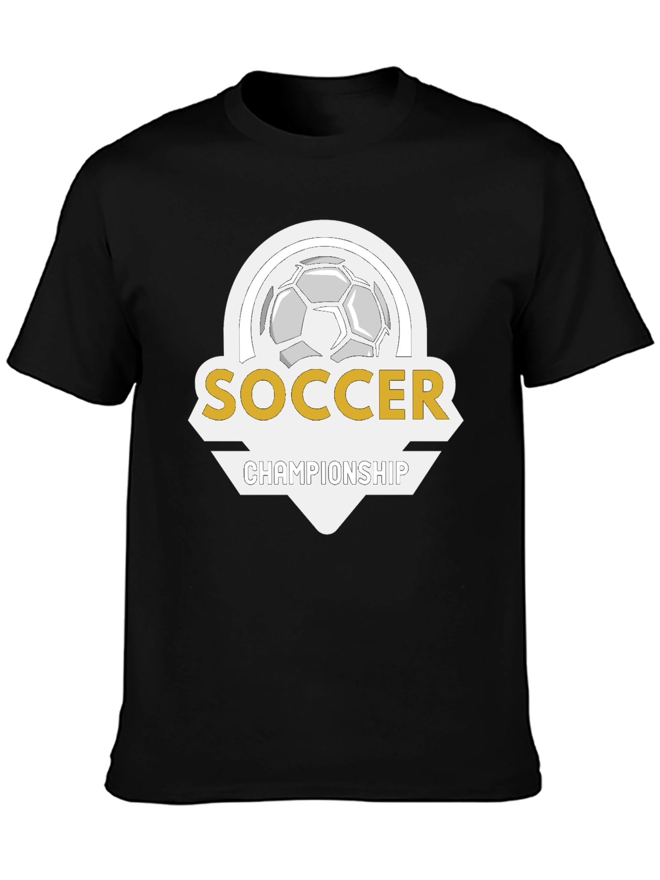 Soccer Championship T-Shirt - Black