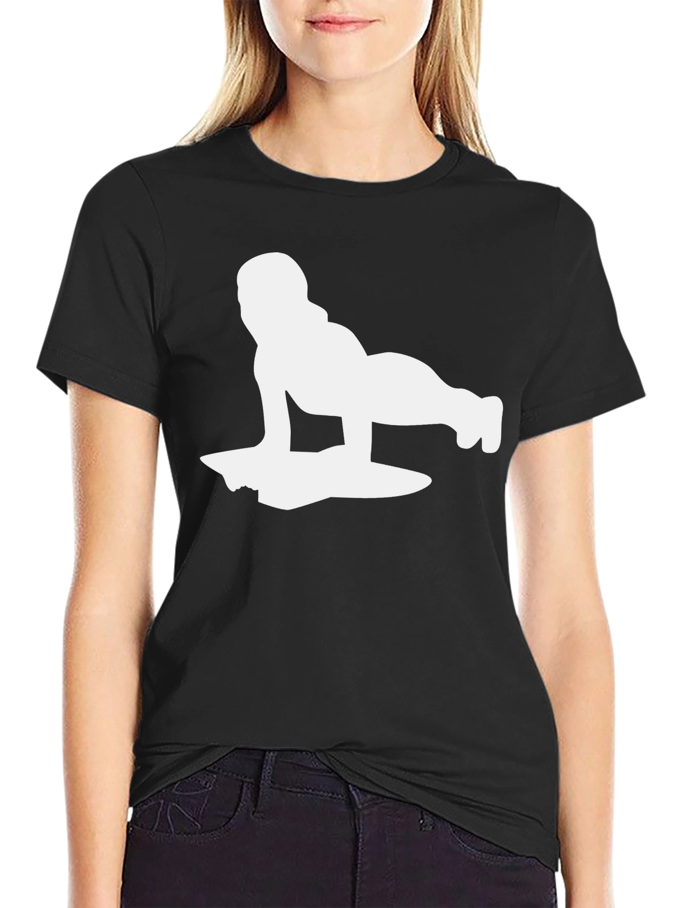 Yoga Pose Graphic T-Shirt - Black