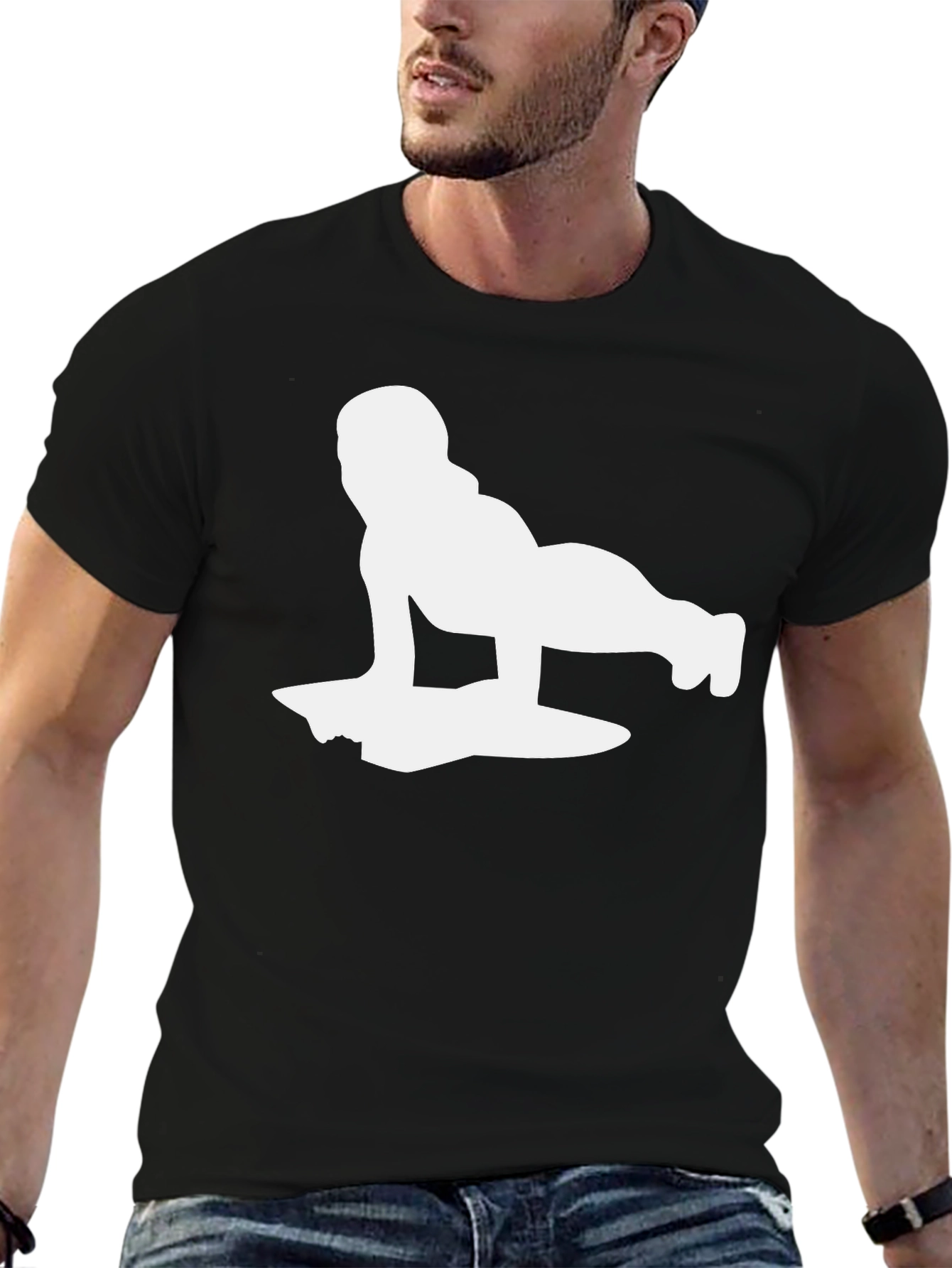 Yoga Pose Graphic T-Shirt - Black