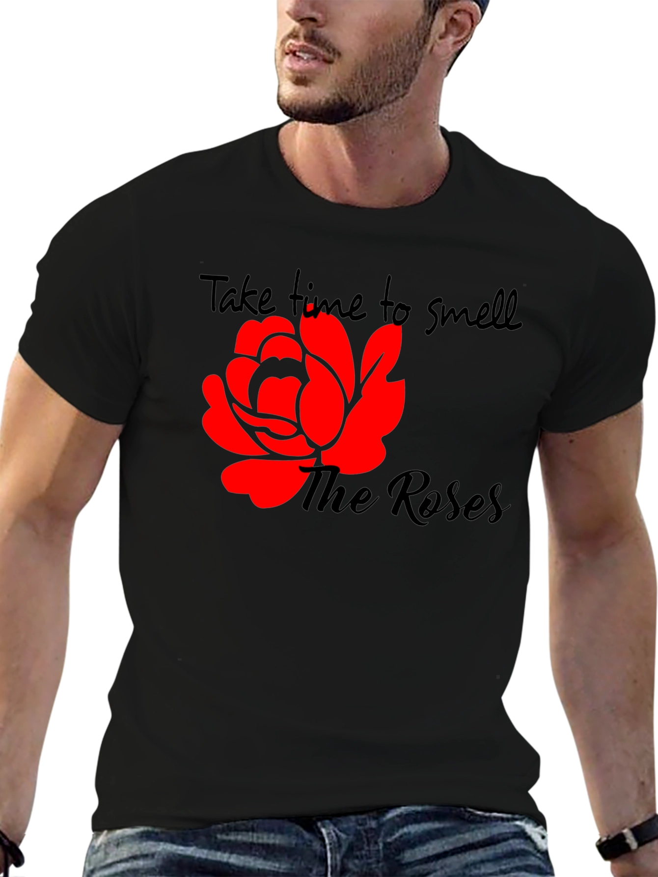 Black Take Time To Smell The Roses T-Shirt