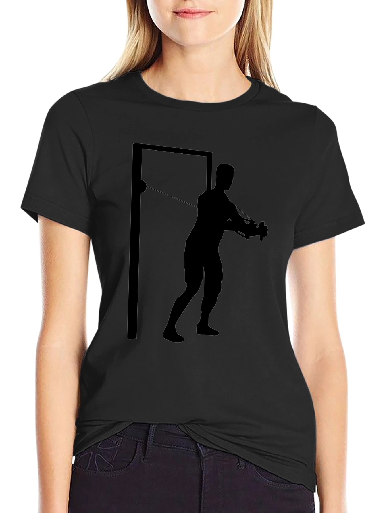 Workout Man Graphic T-Shirt - Black