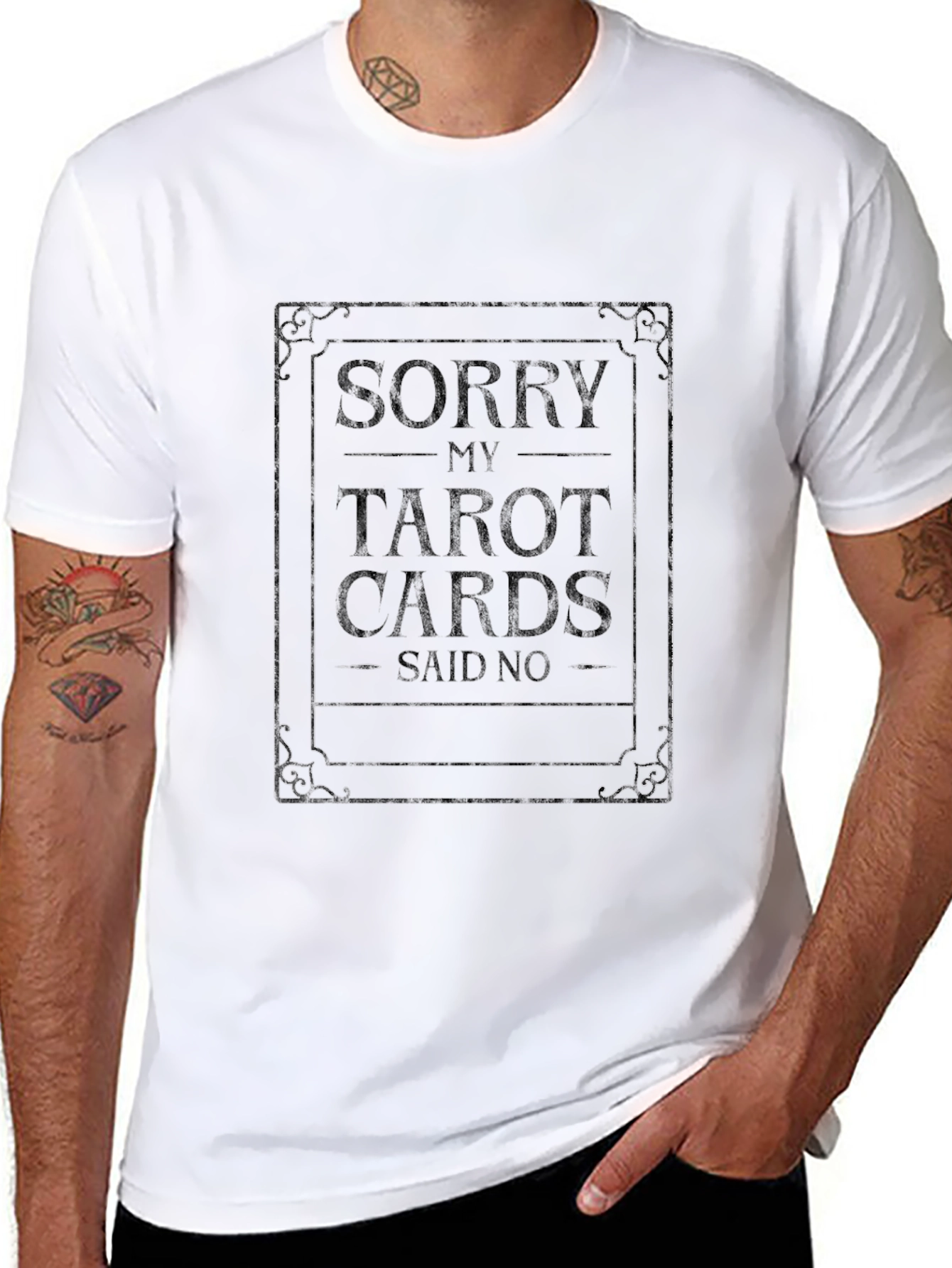 Sorry My Tarot Cards Said No Black T-Shirt