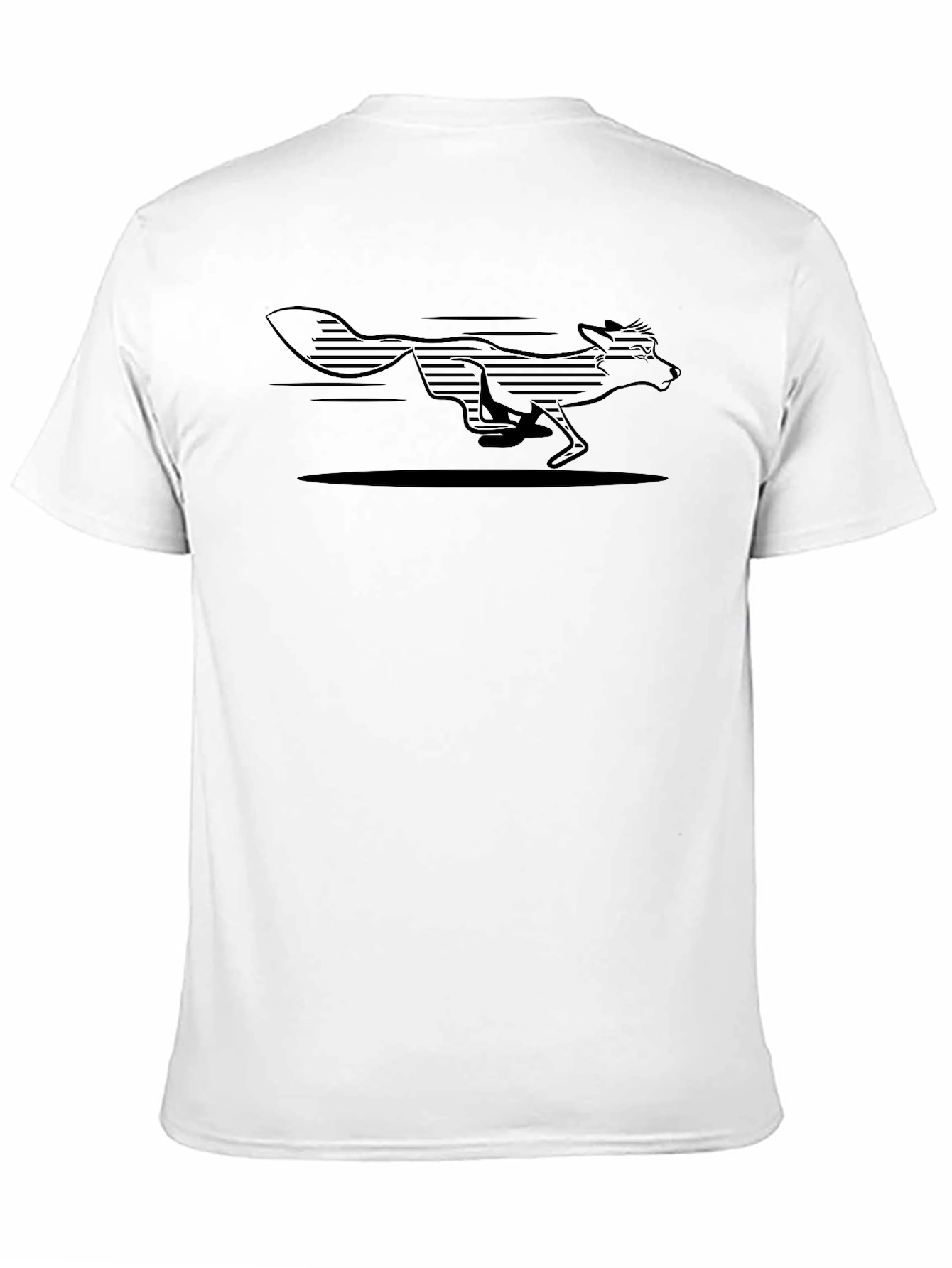 Running Fox Graphic Mens Black T-Shirt