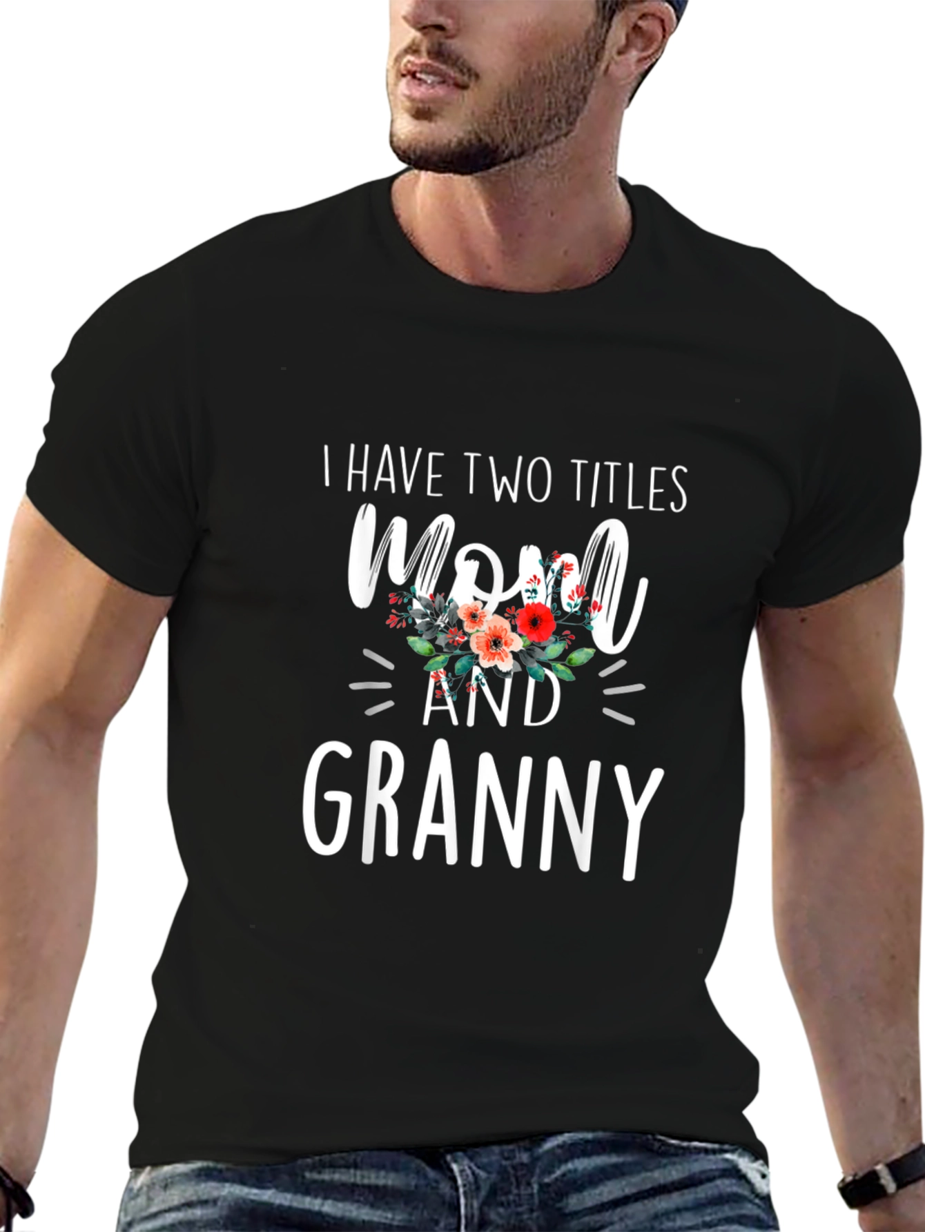 Mom and Granny T-Shirt: Two Titles Floral