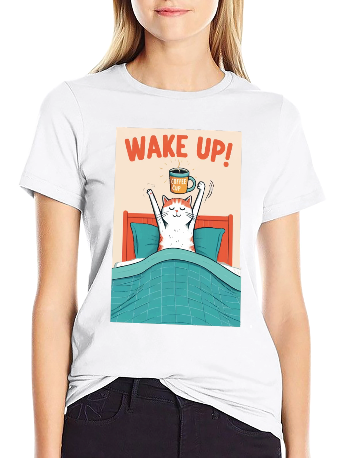 Wake Up Coffee Cat T-Shirt