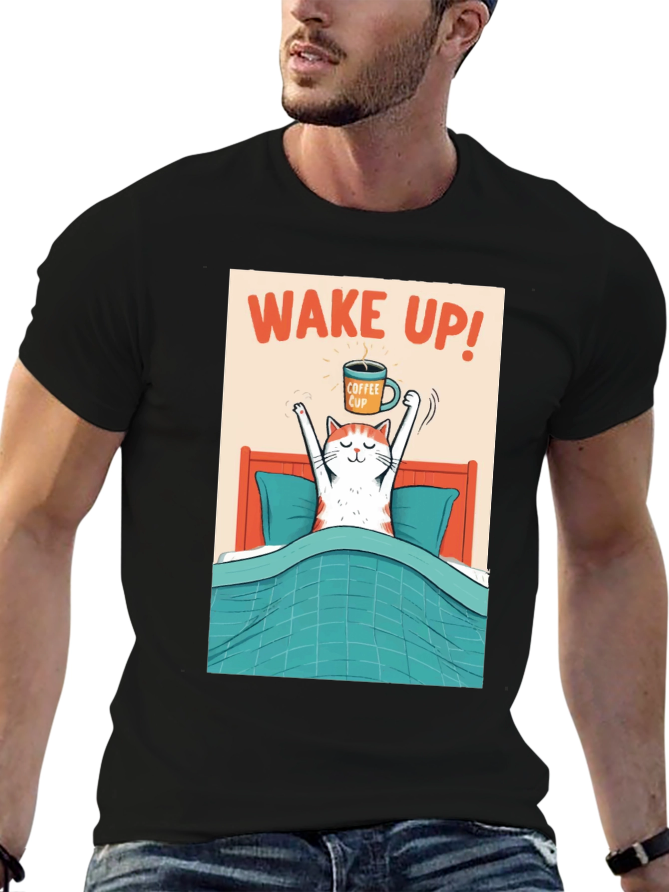Wake Up Coffee Cat T-Shirt