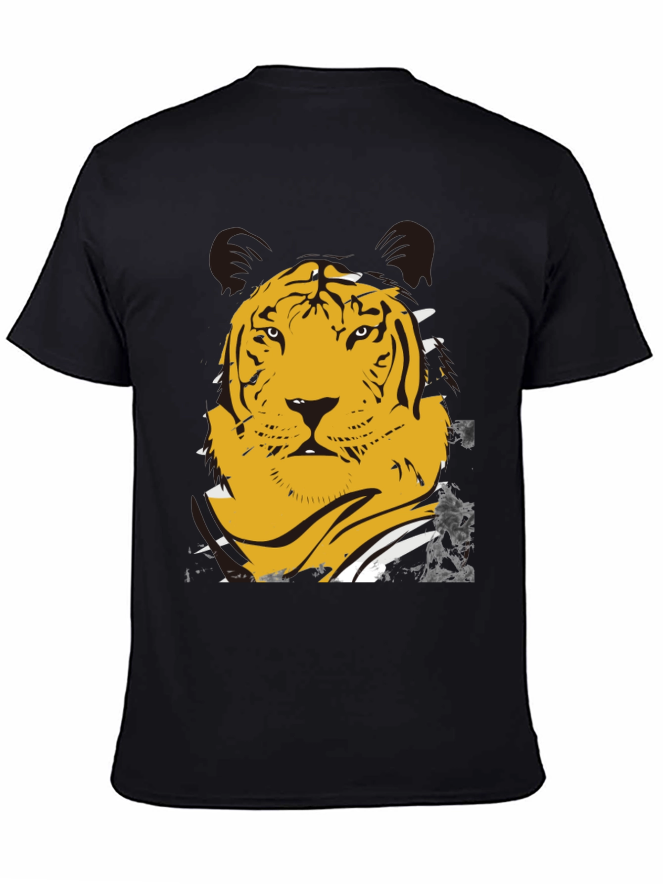 Bold Tiger Graphic T-Shirt - Mens Black Tee