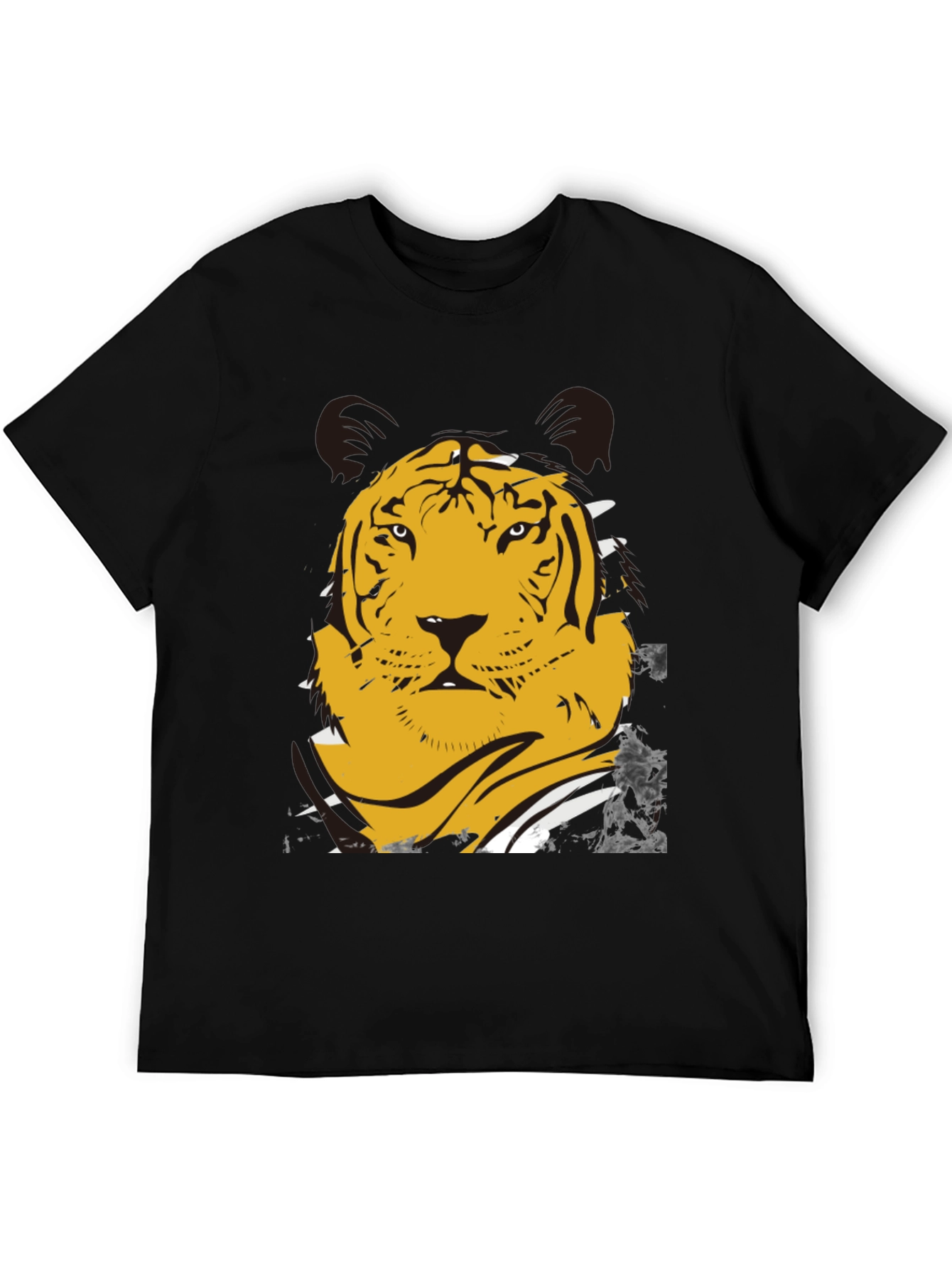 Bold Tiger Graphic T-Shirt - Mens Black Tee