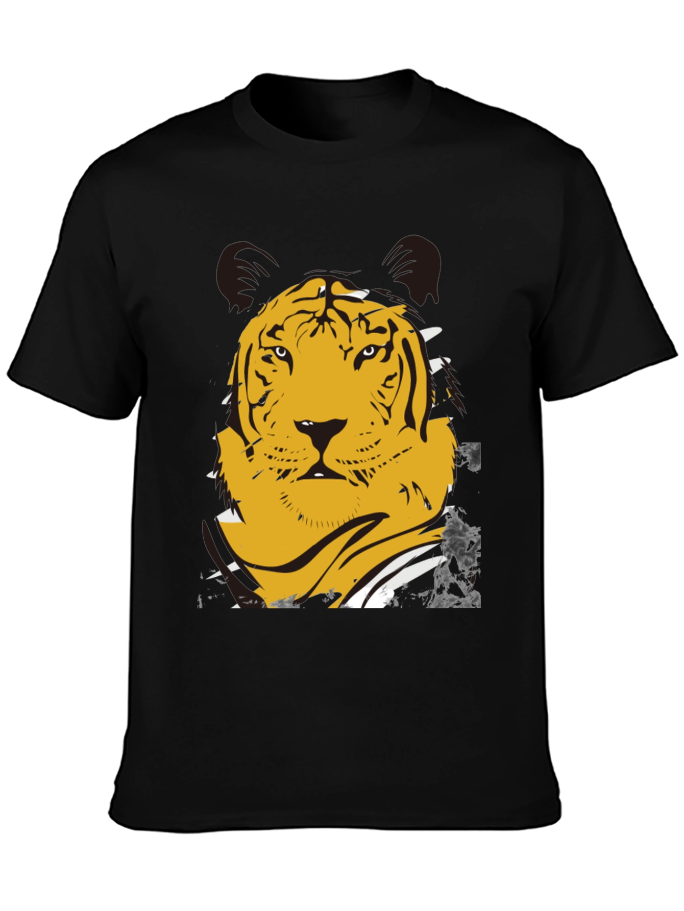 Bold Tiger Graphic T-Shirt - Mens Black Tee
