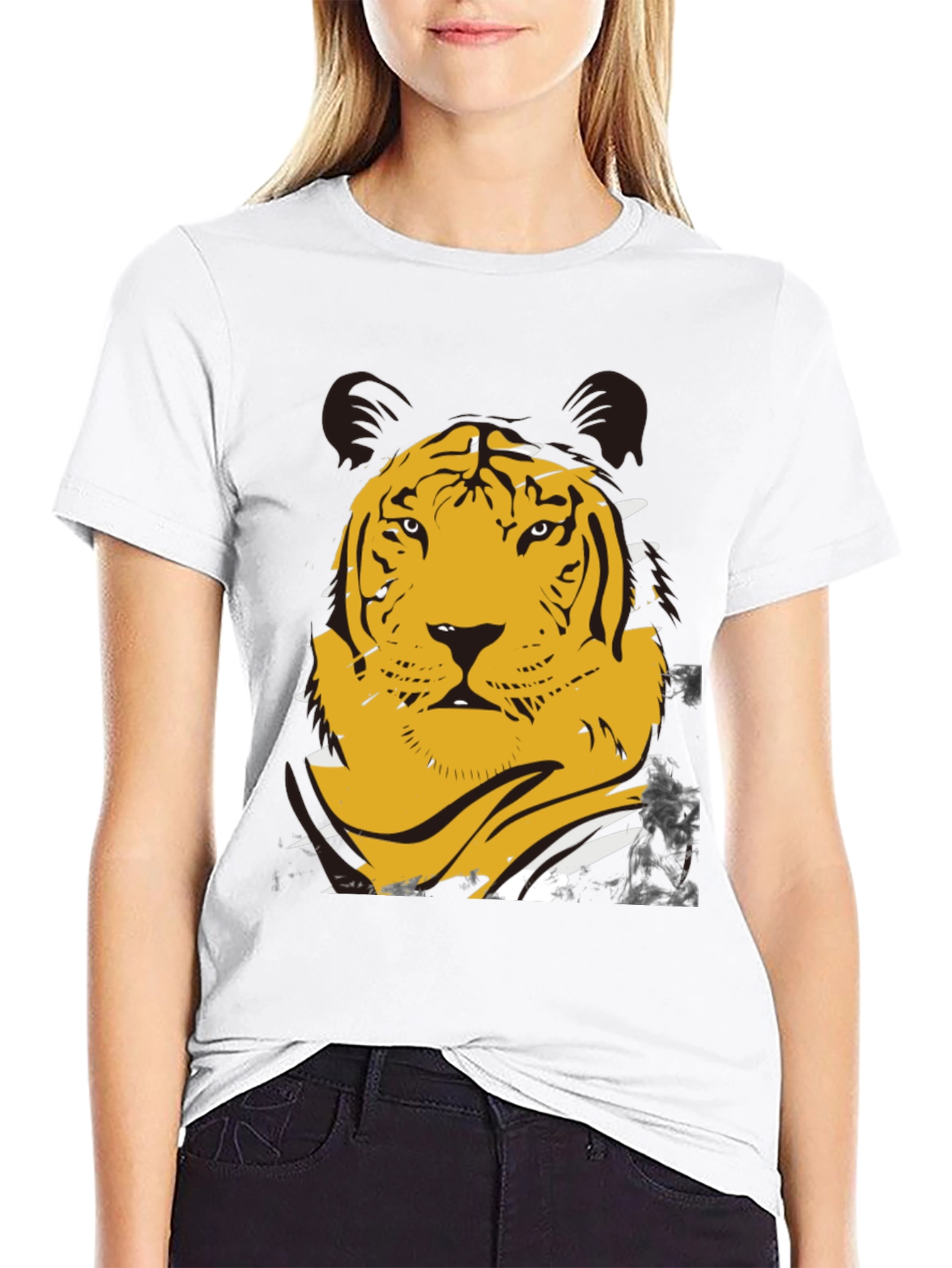 Bold Tiger Graphic T-Shirt - Mens Black Tee