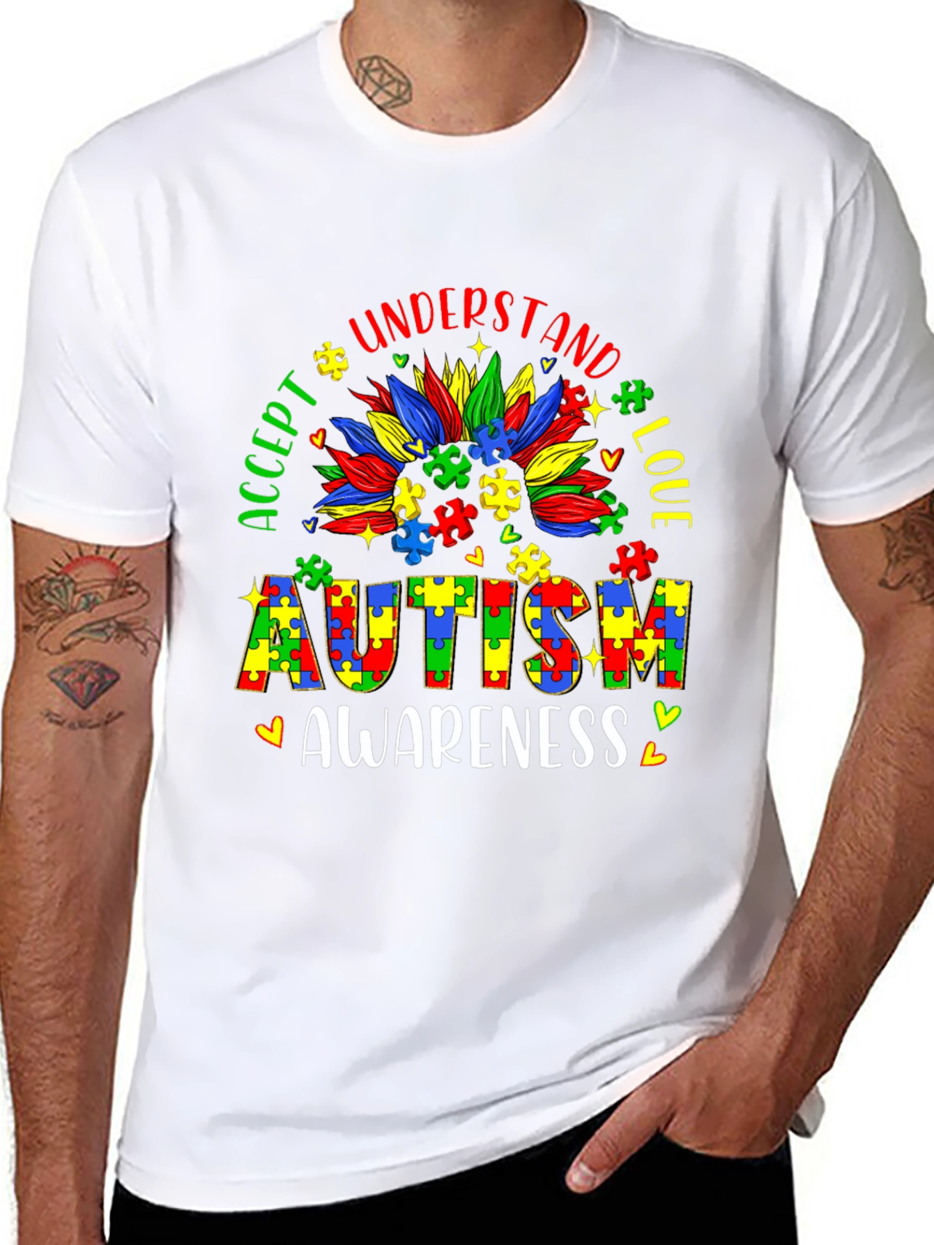Autism Awareness Puzzle Piece Graphic Tee