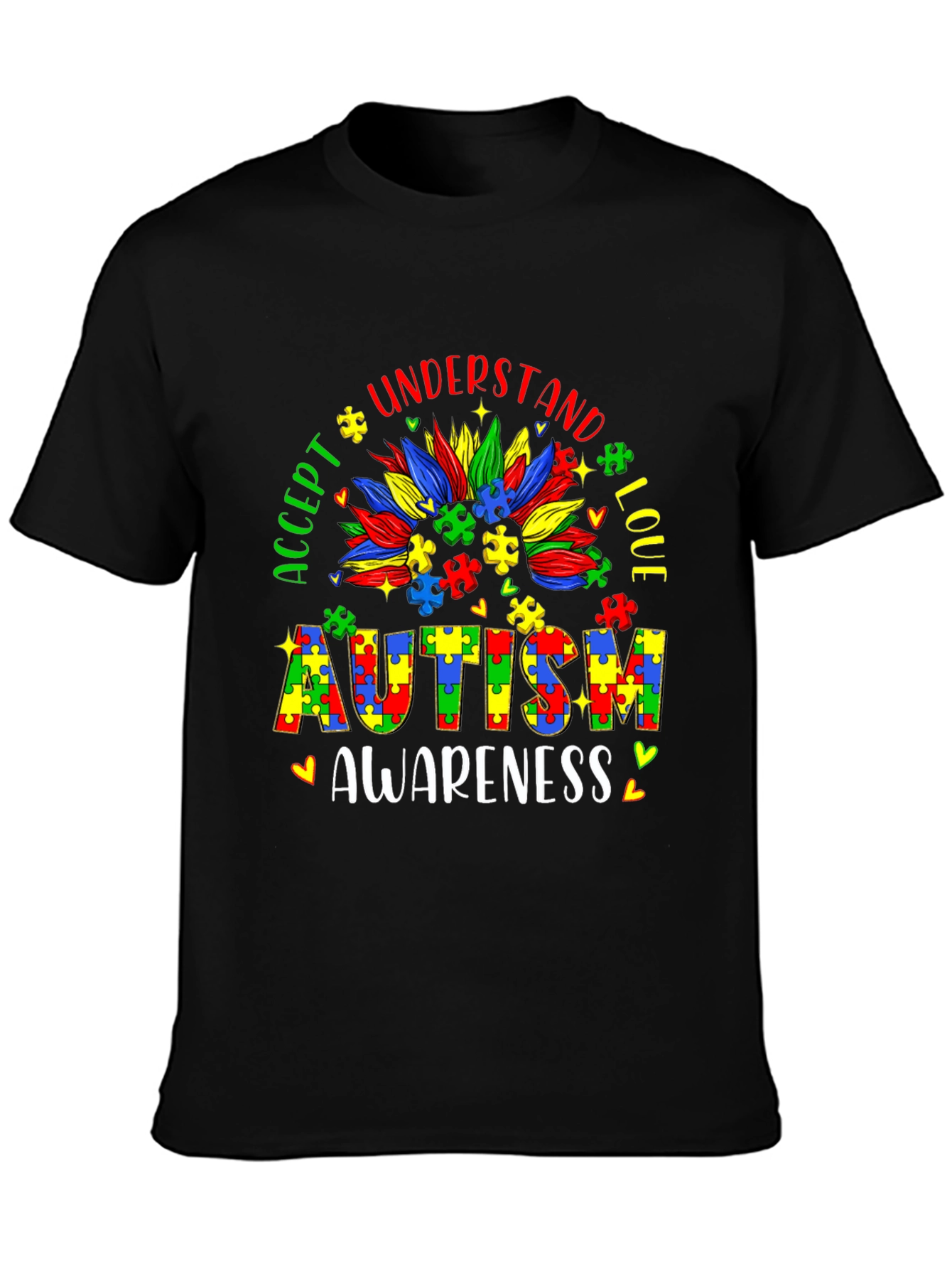 Autism Awareness Puzzle Piece Graphic Tee