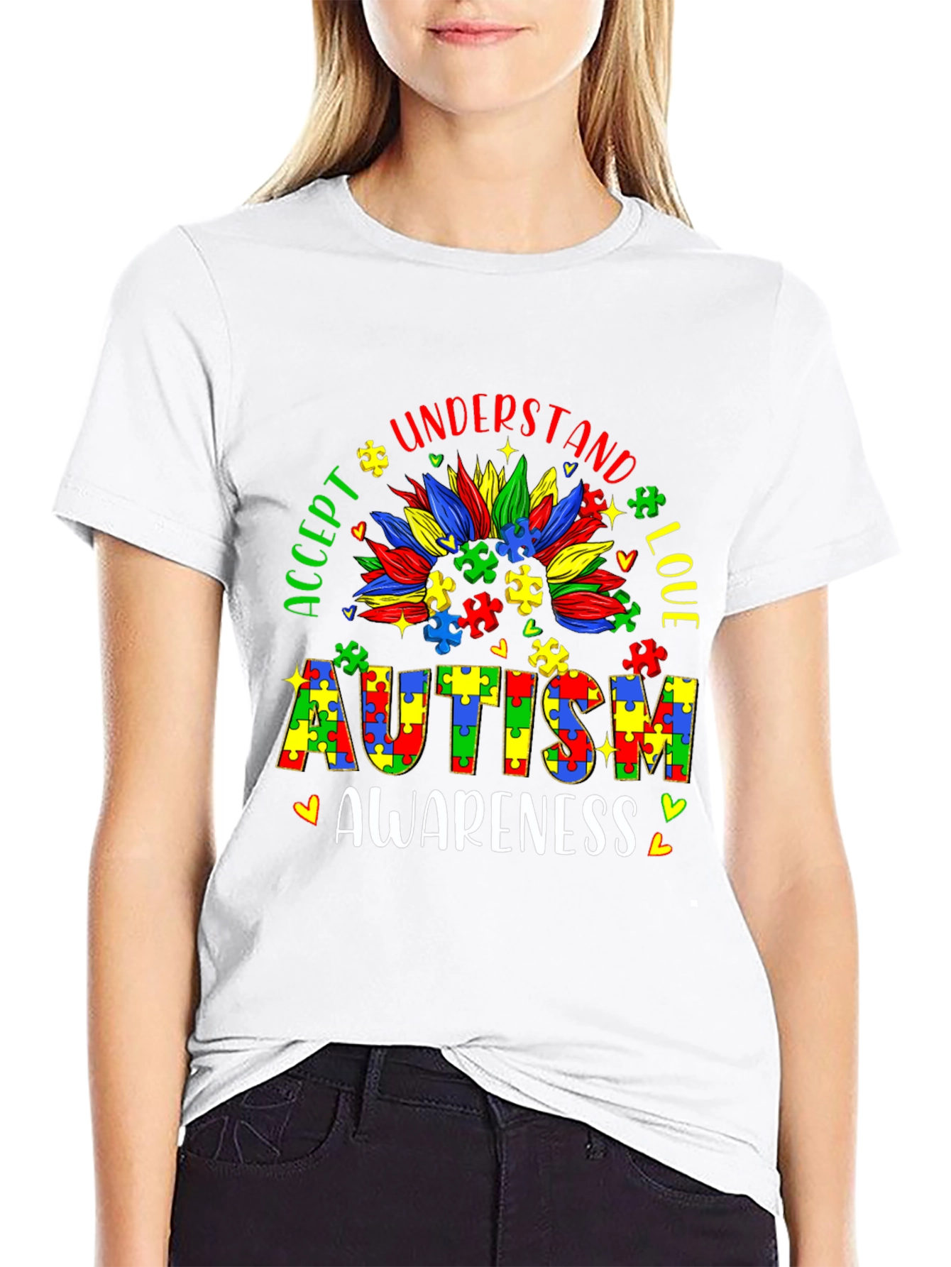 Autism Awareness Puzzle Piece Graphic Tee