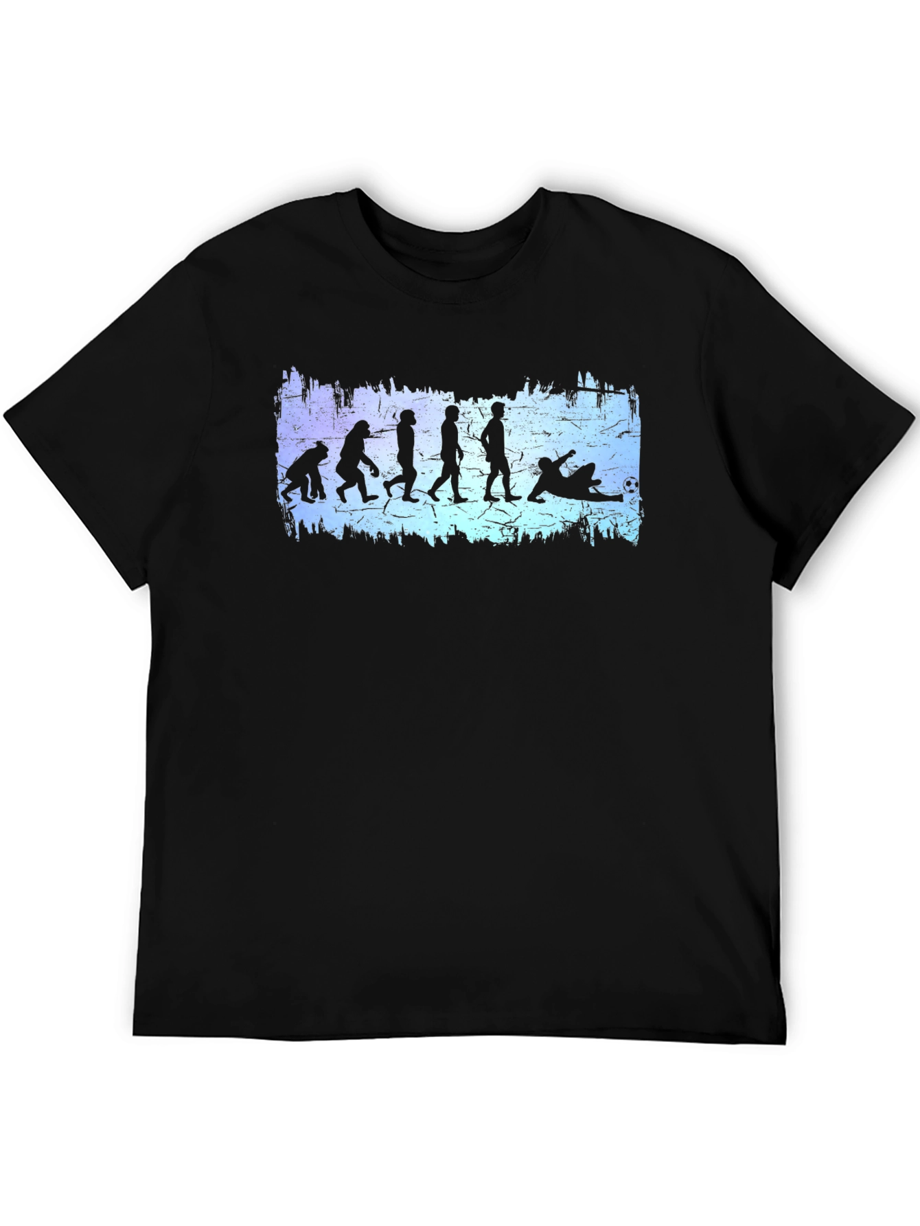 Soccer Evolution Graphic Tee - Black Cotton T-Shirt