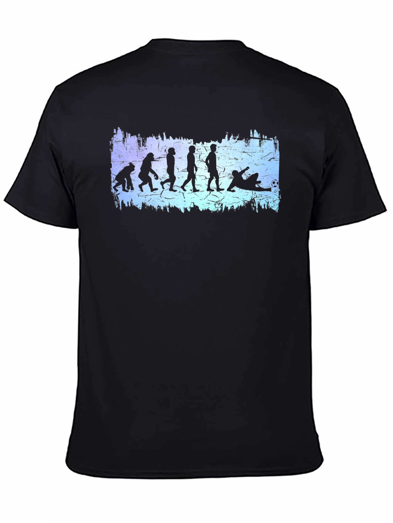 Soccer Evolution Graphic Tee - Black Cotton T-Shirt