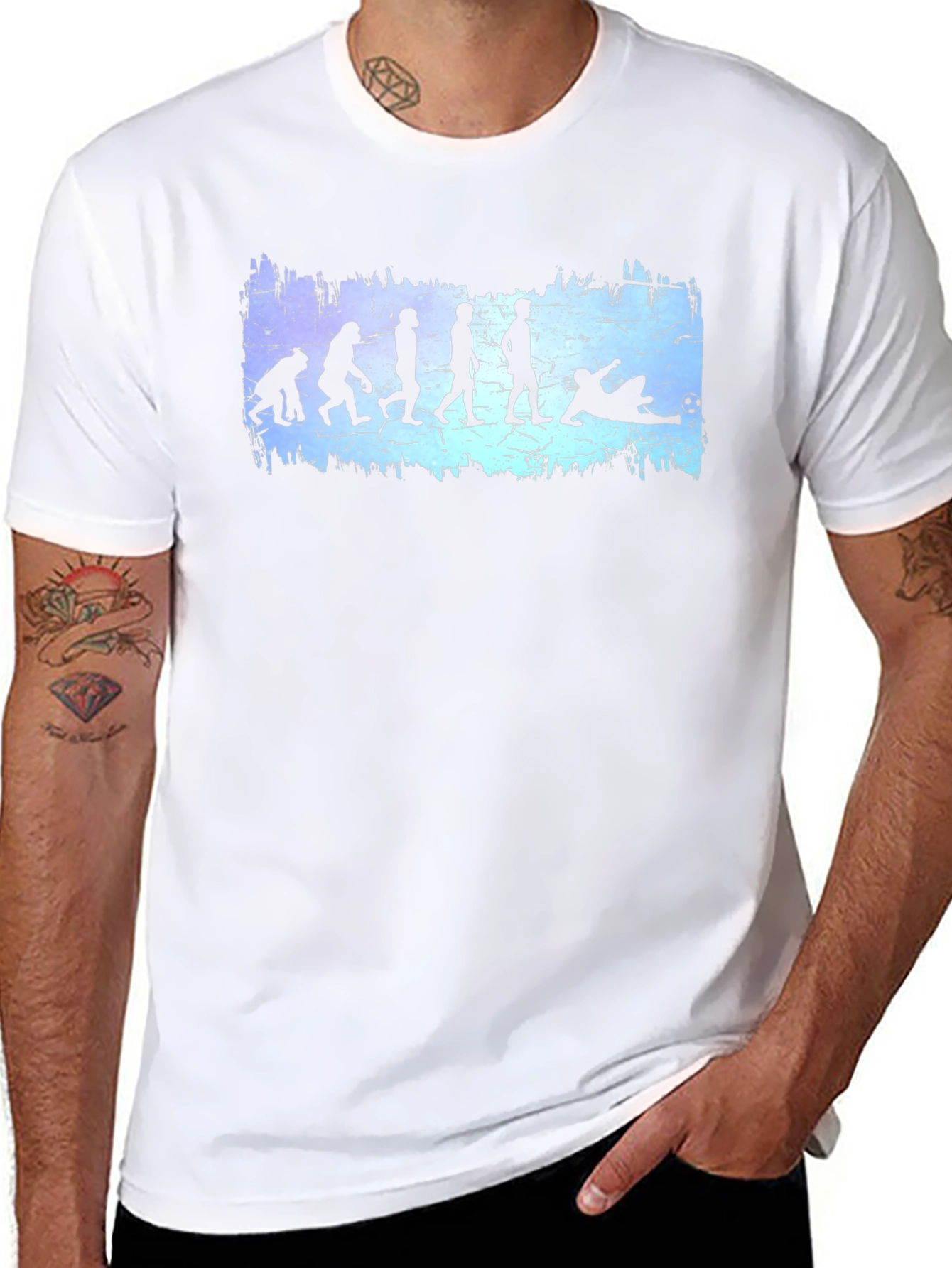 Soccer Evolution Graphic Tee - Black Cotton T-Shirt