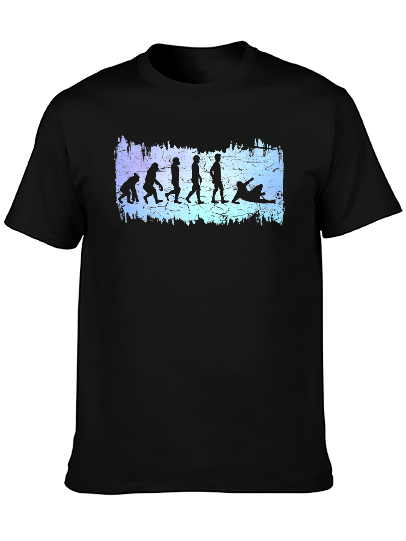 Soccer Evolution Graphic Tee - Black Cotton T-Shirt