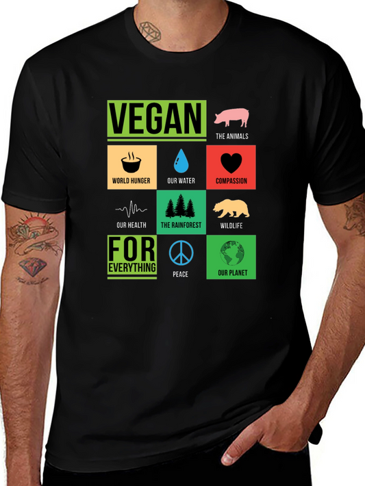 Vegan T-Shirt: Compassion Planet Animals Peace