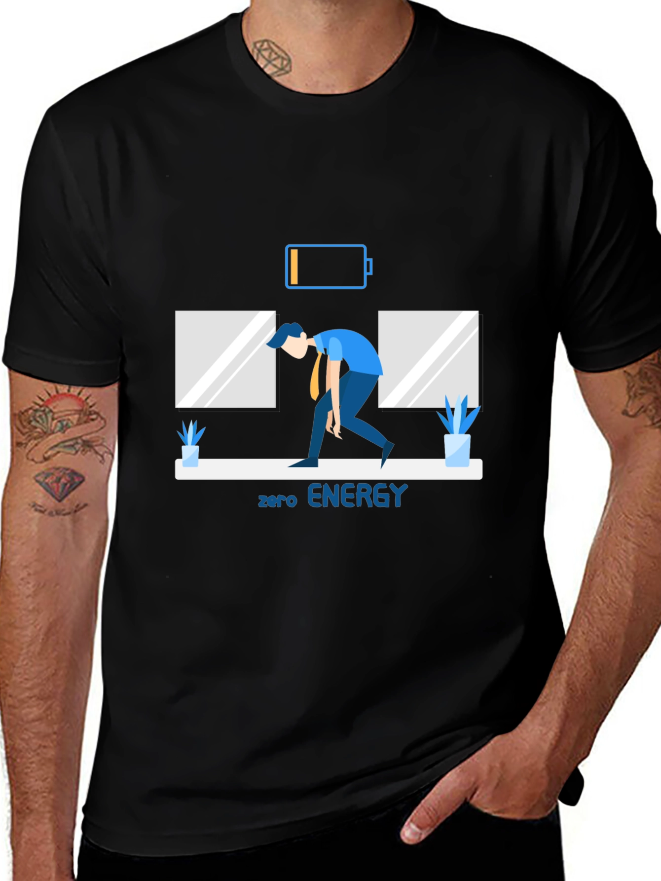 Zero Energy Graphic Tee - Black Casual Wear