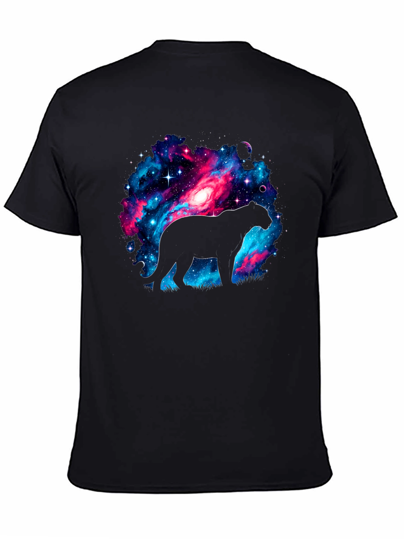 Galaxy Panther T-Shirt - Cosmic Cat Design