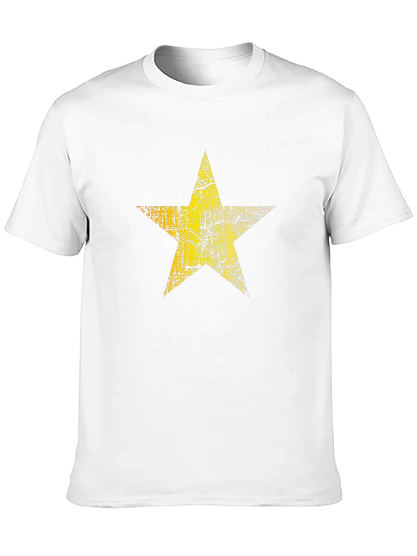 Distressed Star Graphic Black Tee