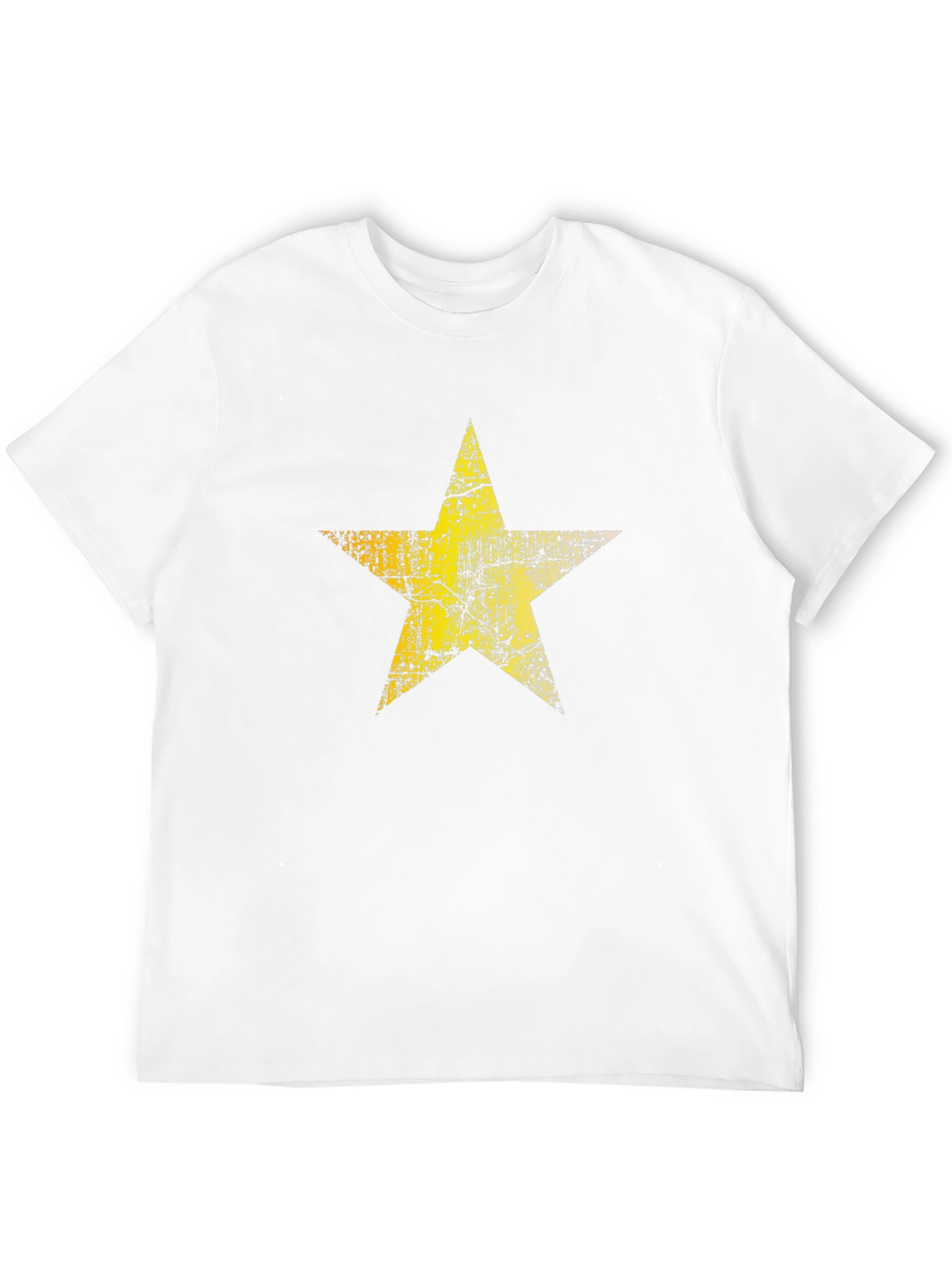 Distressed Star Graphic Black Tee