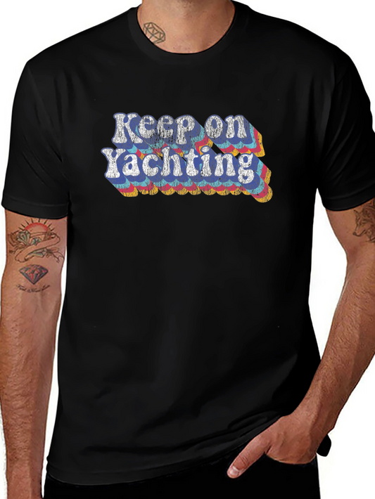 Keep On Yachting Graphic Tee - Retro Style!