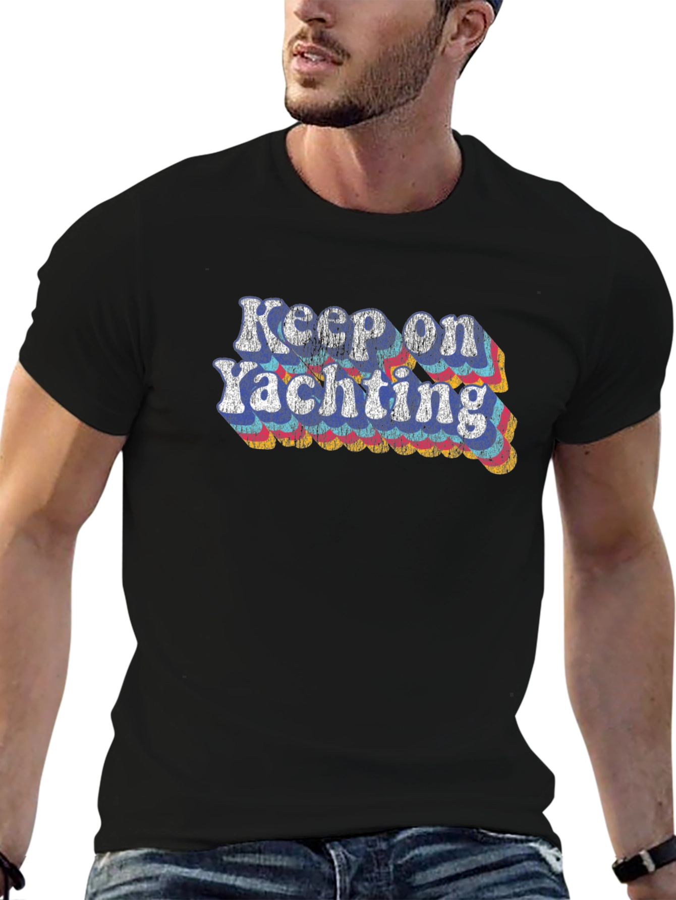 Keep On Yachting Graphic Tee - Retro Style!