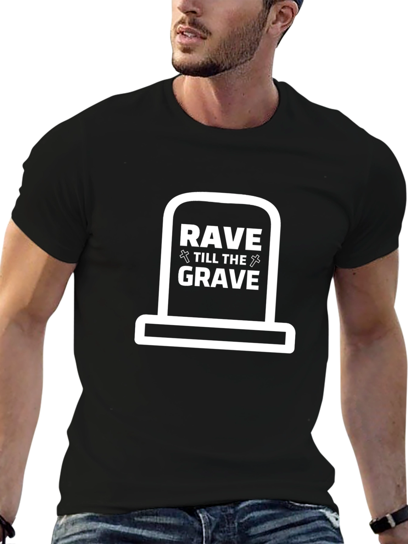 Rave Till the Grave Graphic T-Shirt