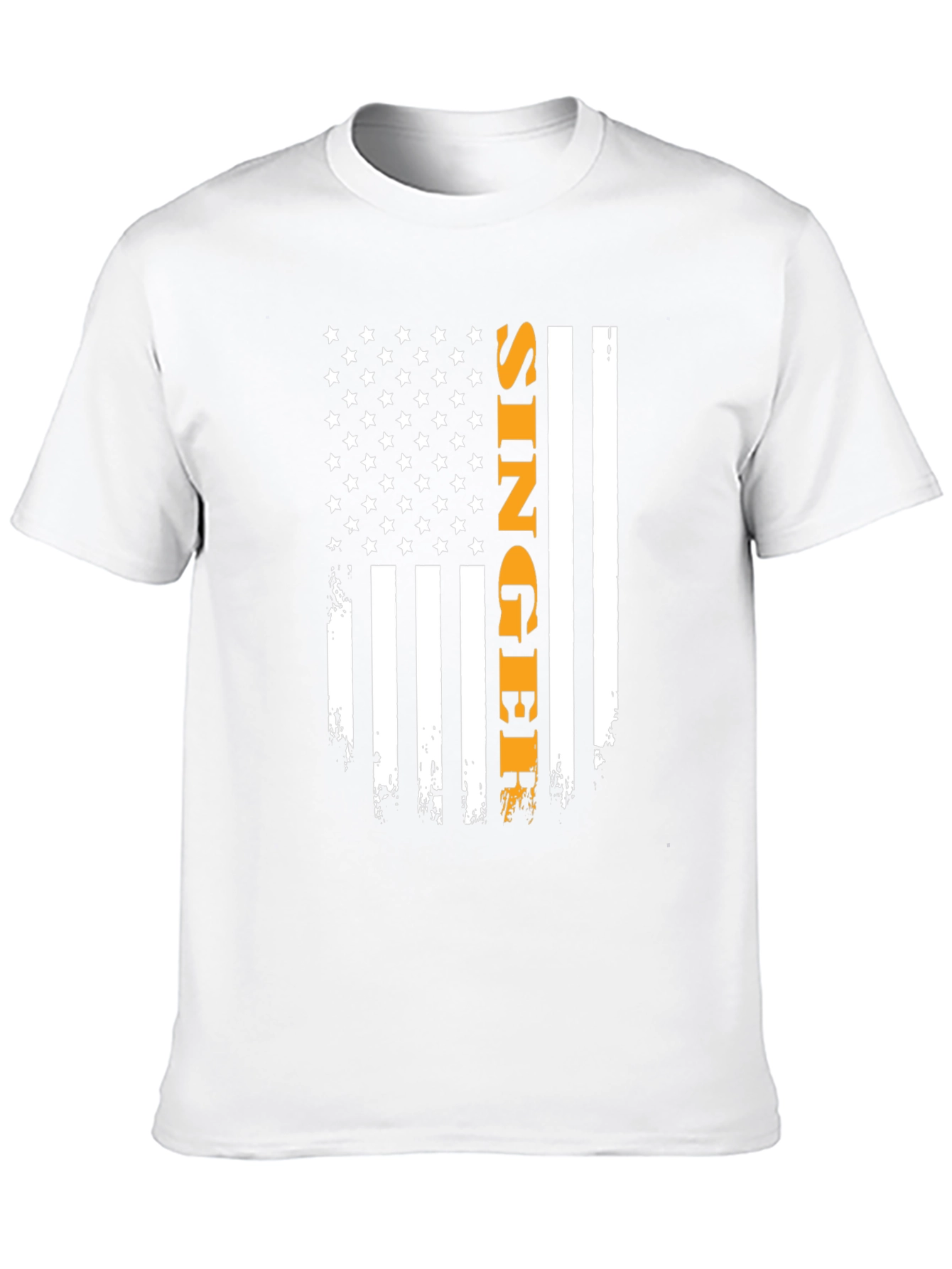 Singer Flag Graphic T-Shirt - Patriotic Apparel