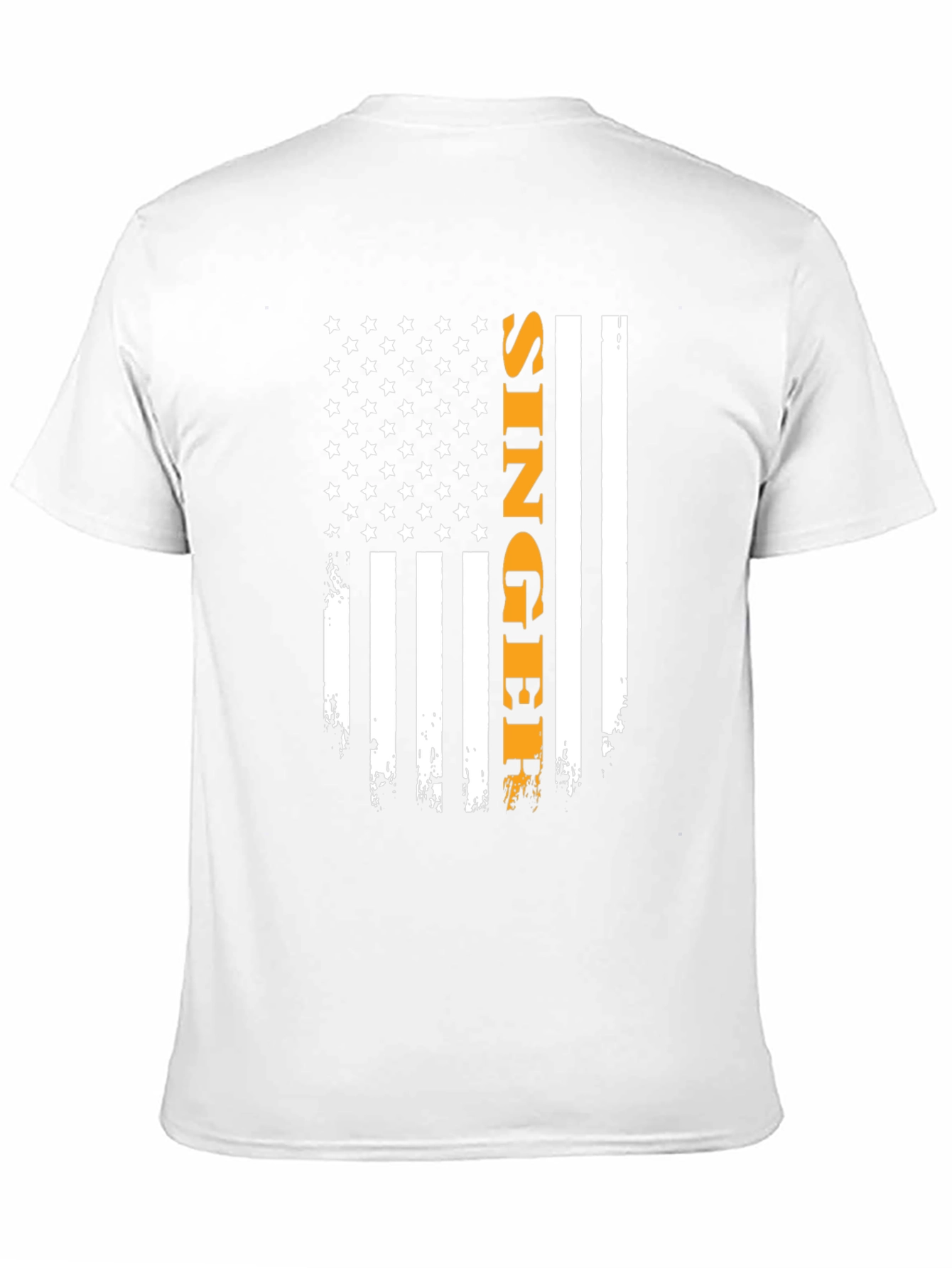Singer Flag Graphic T-Shirt - Patriotic Apparel