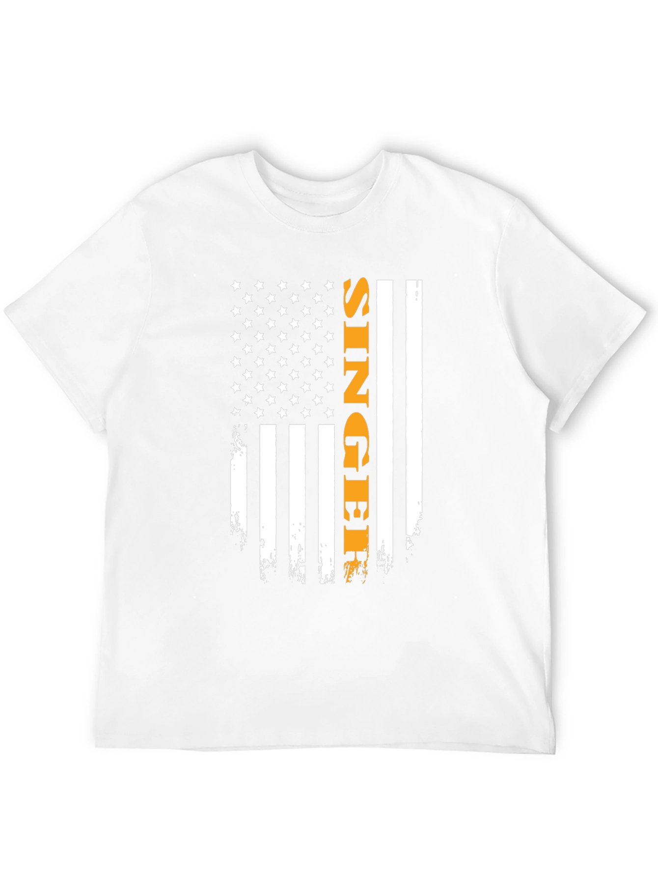 Singer Flag Graphic T-Shirt - Patriotic Apparel