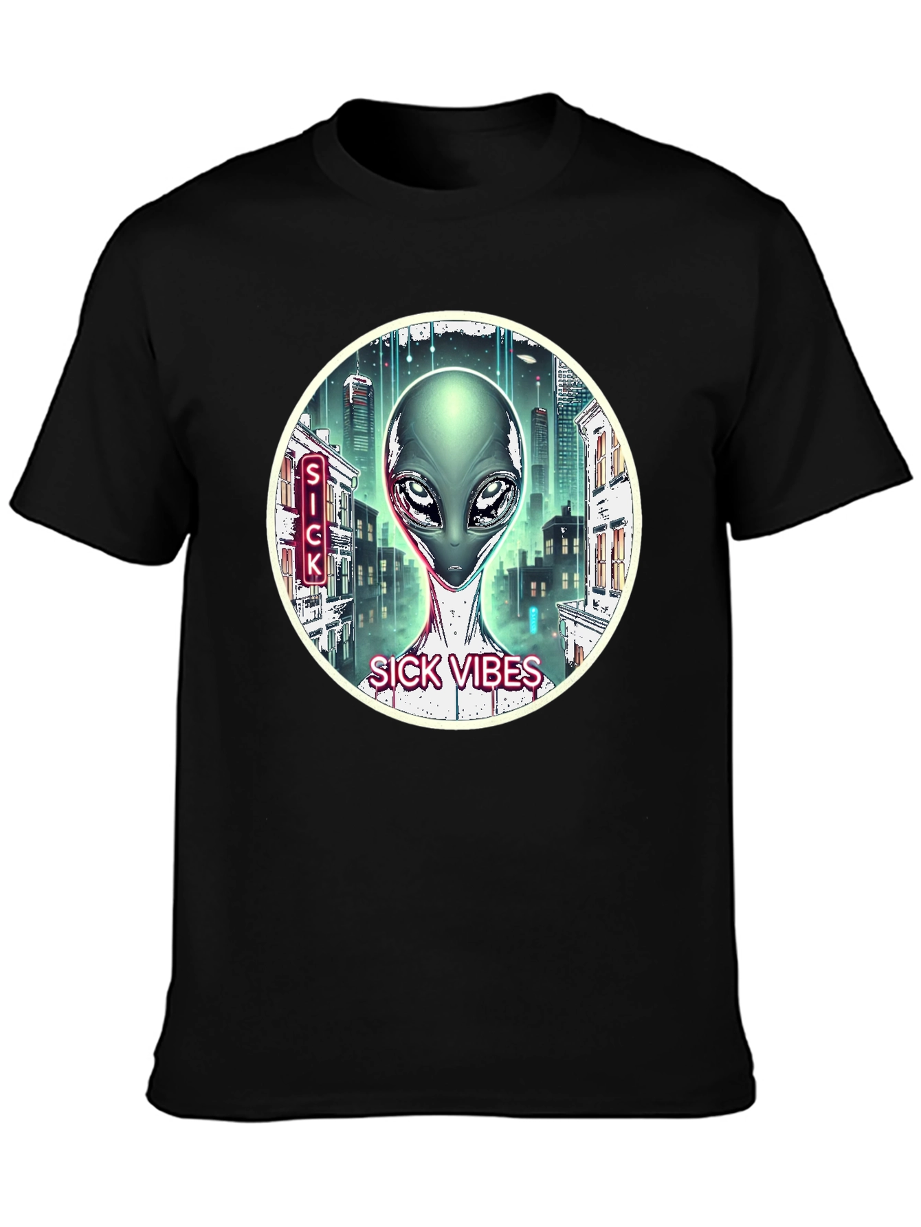 Sick Vibes Alien T-Shirt