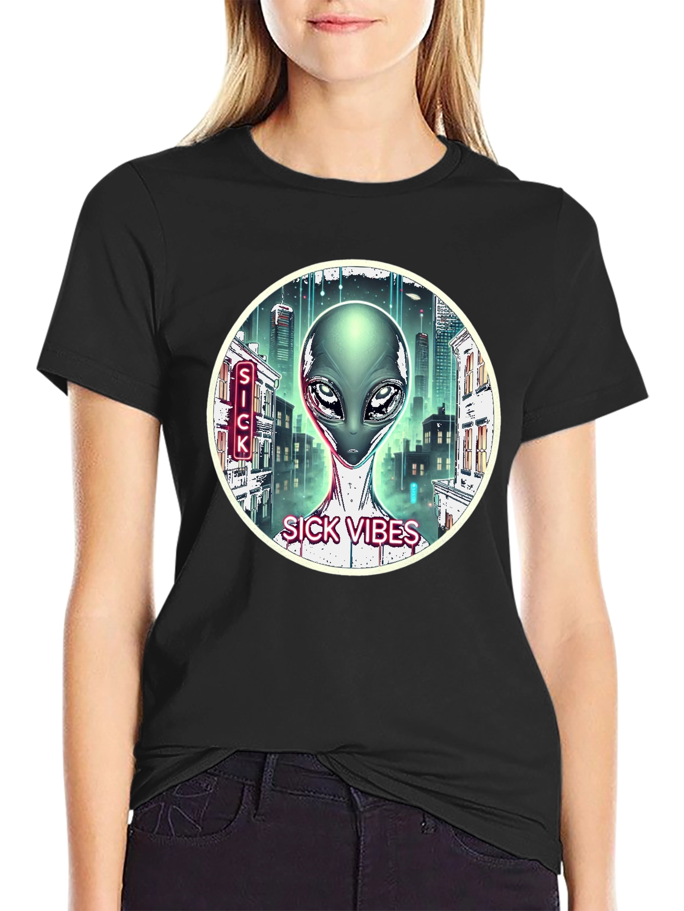 Sick Vibes Alien T-Shirt