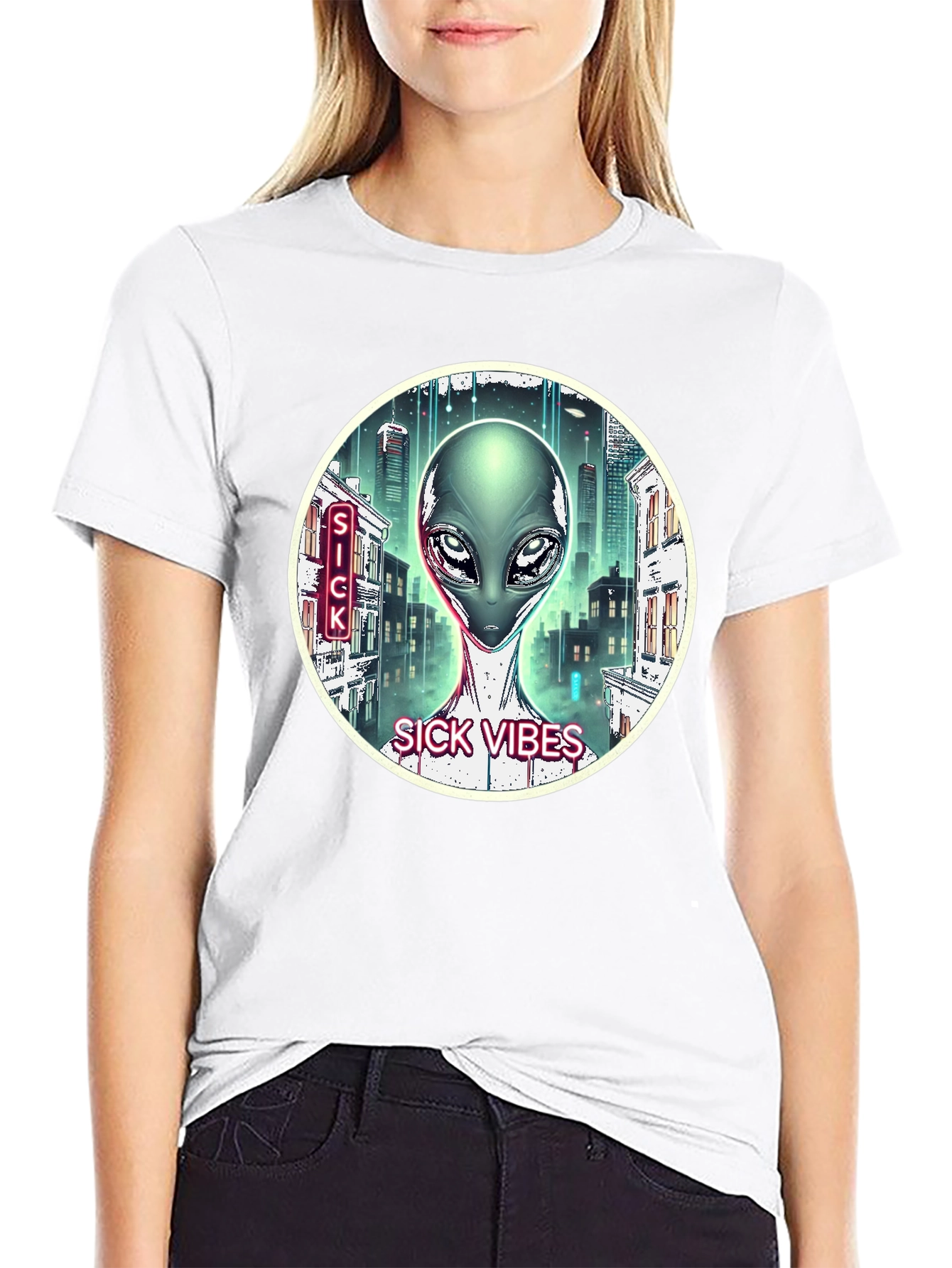 Sick Vibes Alien T-Shirt