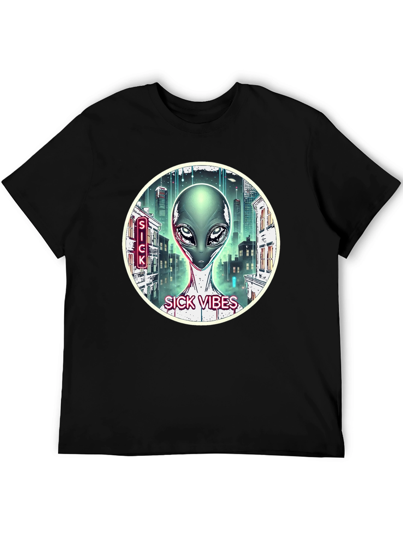 Sick Vibes Alien T-Shirt