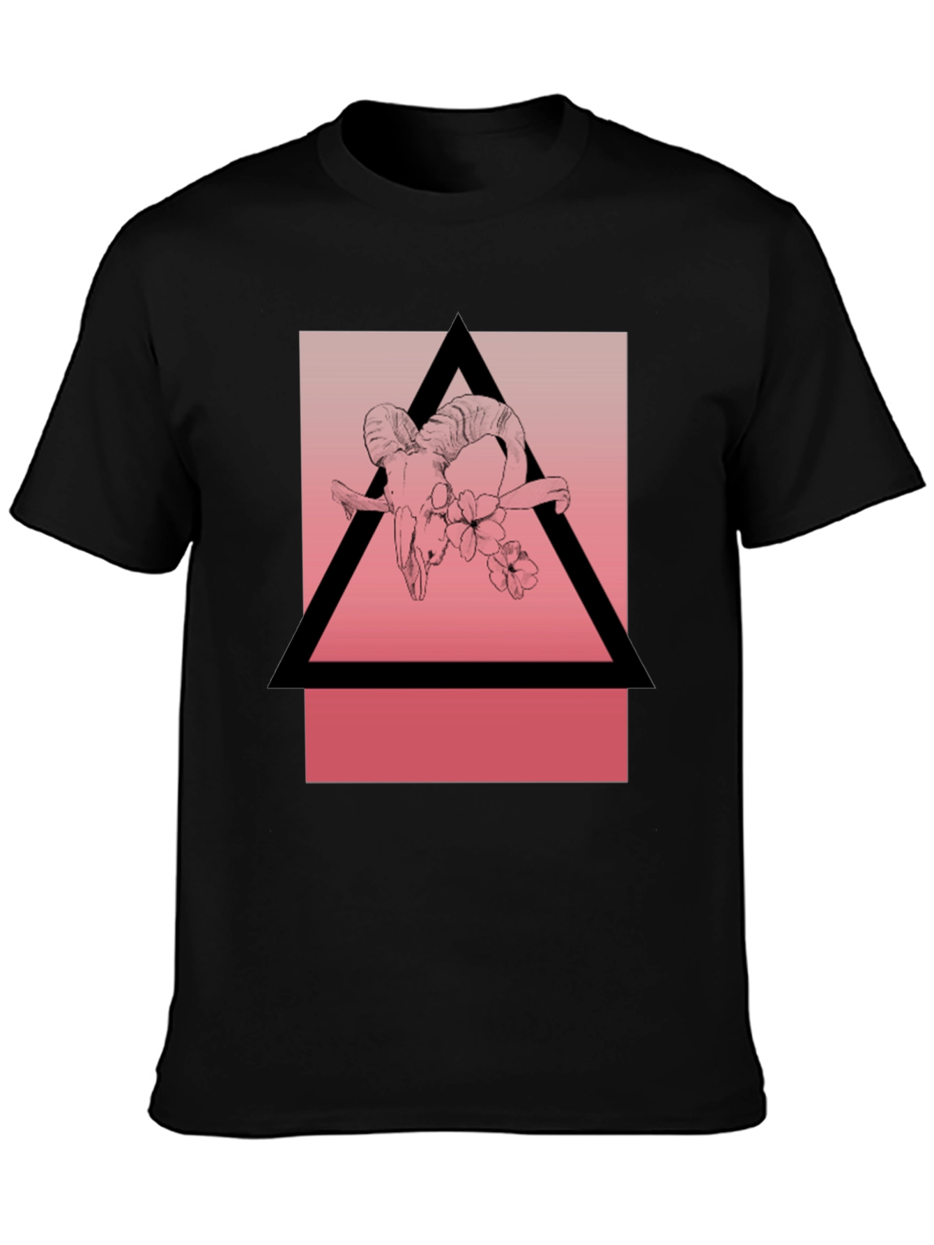 Ram Skull Graphic Tee - Modern Occult Style