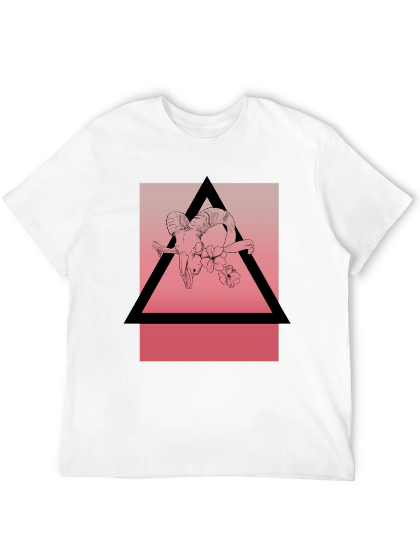 Ram Skull Graphic Tee - Modern Occult Style