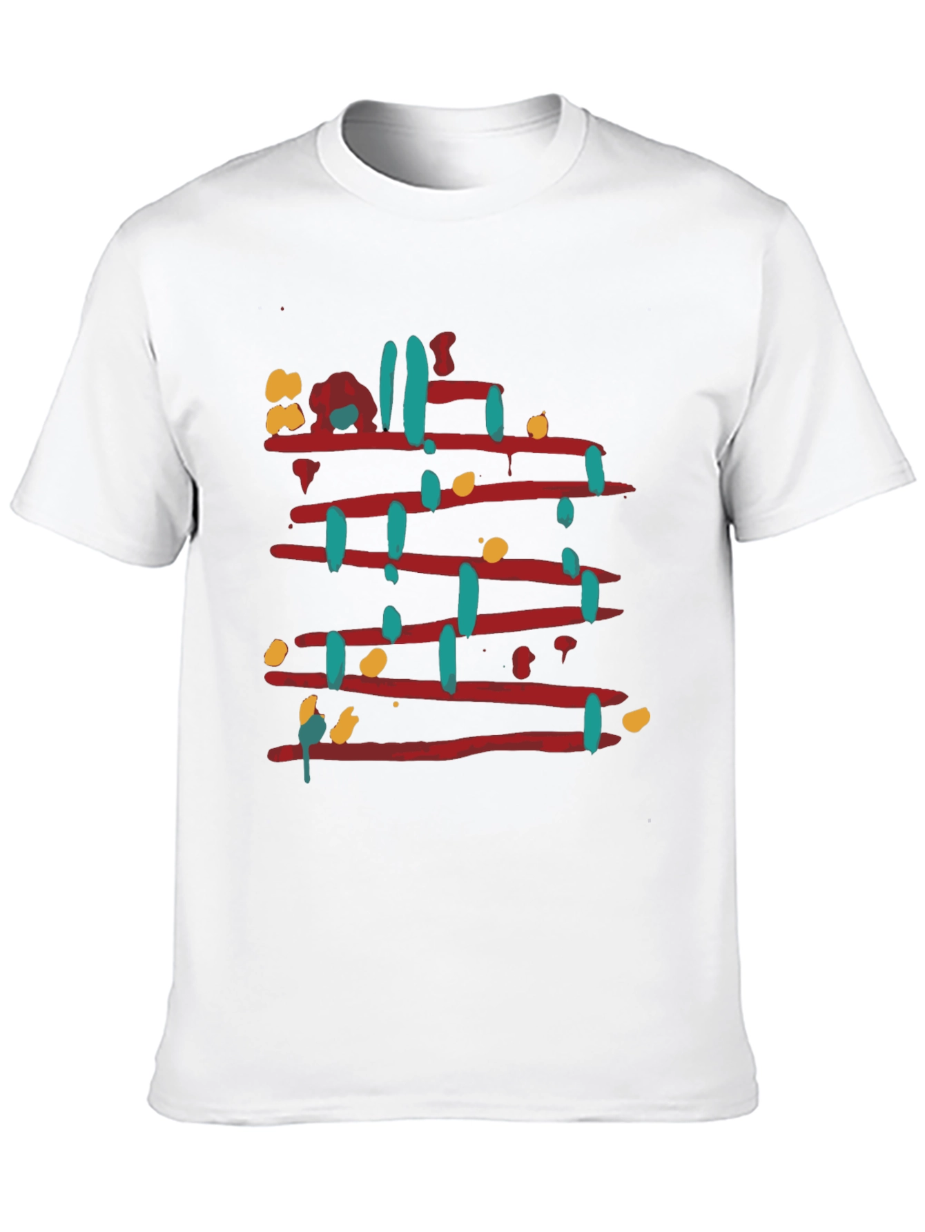 Abstract Line Art Graphic Tee - Mens Black T-Shirt